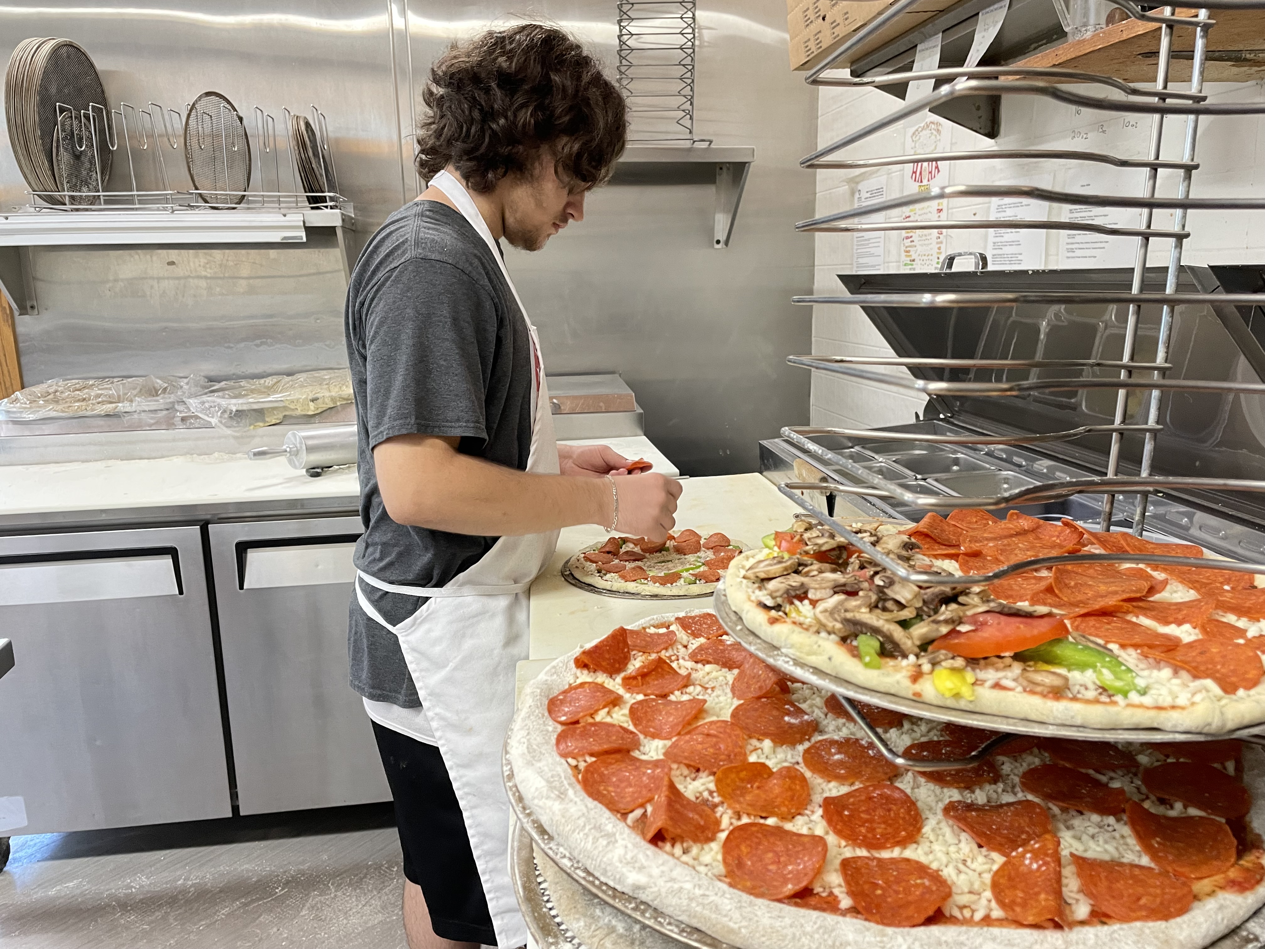 Ha Ha Pizza is located at 108 Xenia Avenue in Yellow Springs.
