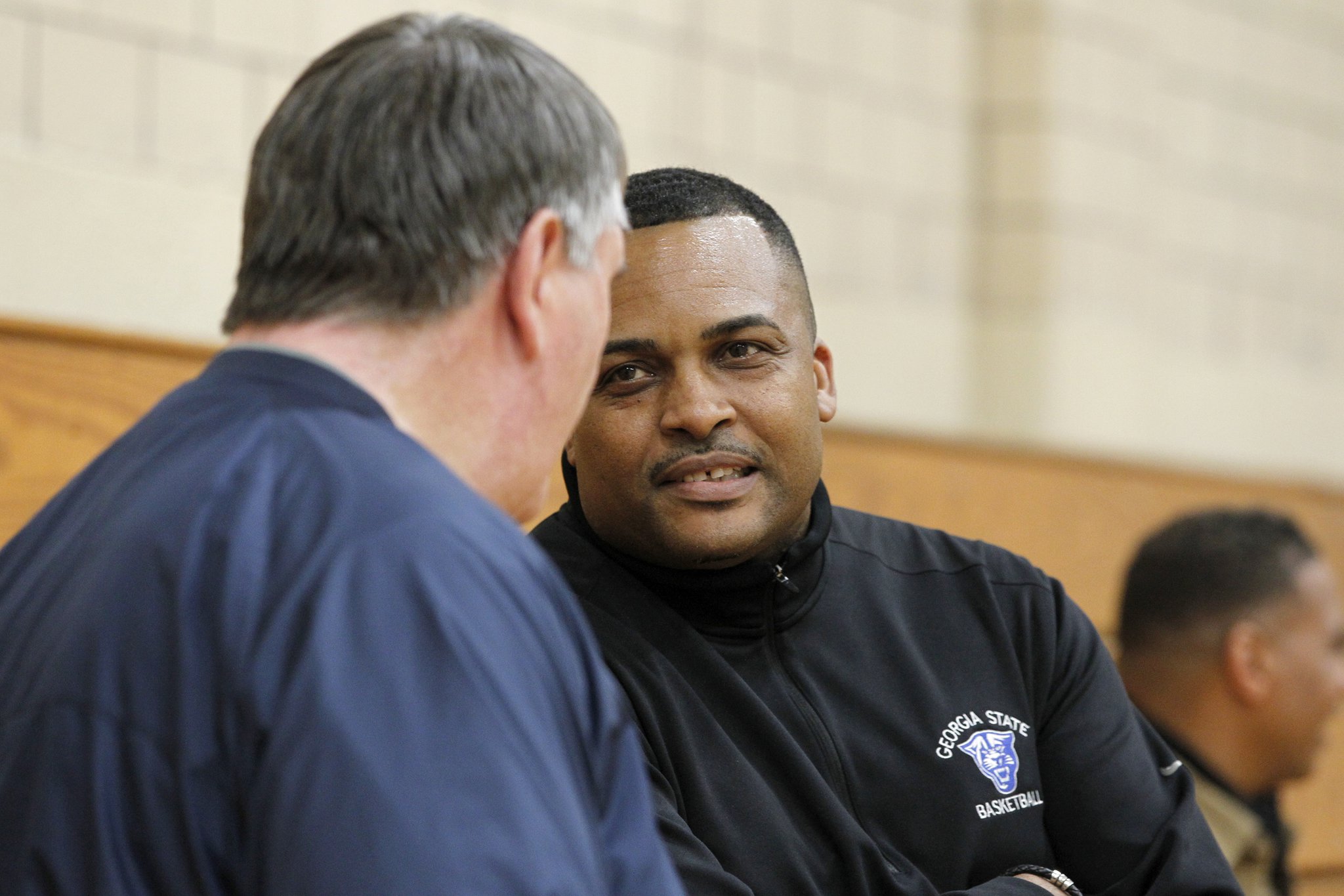 Coach Ron Hunter of Georgia State University brought his basketball team to Chaminade Juliennne High School in 2010 to tour his alma mater. Hunter played high school basketball at the school and then went on to play for Miami University. LISA POWELL / STAFF