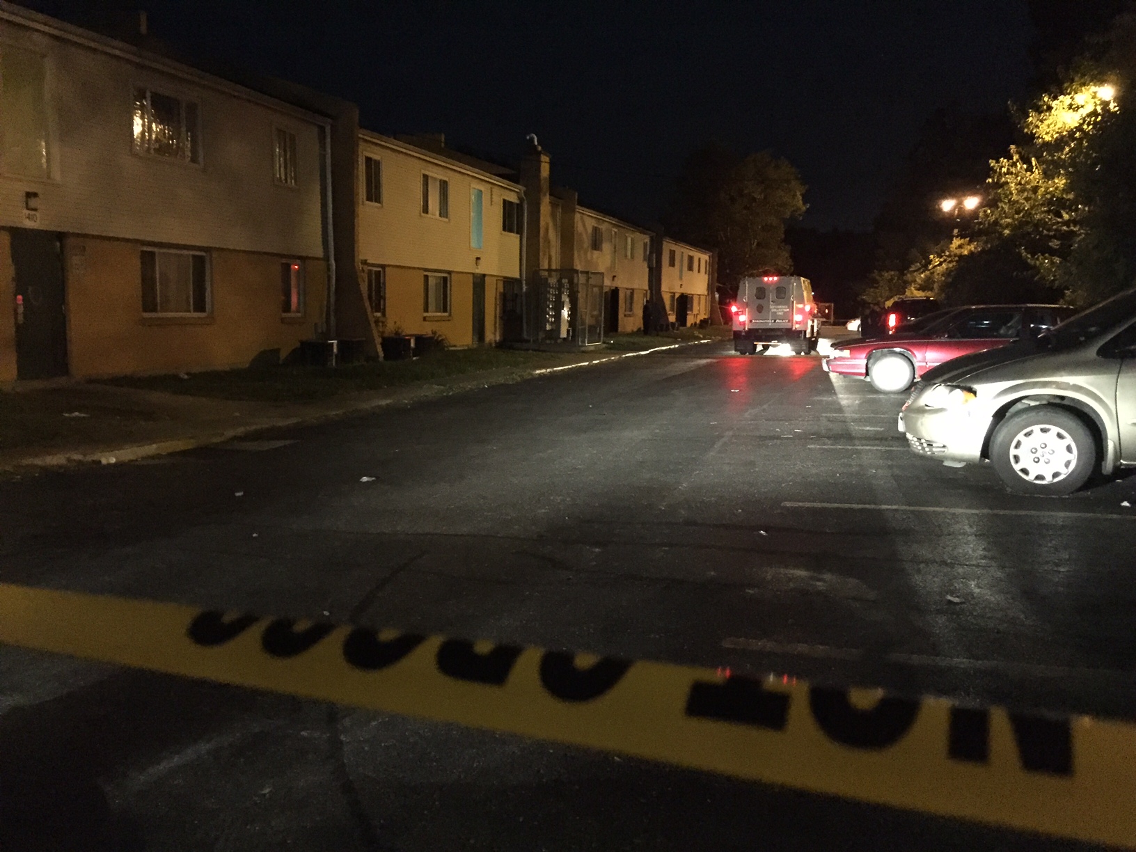 Springfield police investigate a double shooting Oct. 4, 2017, in an apartment on Delta Road.