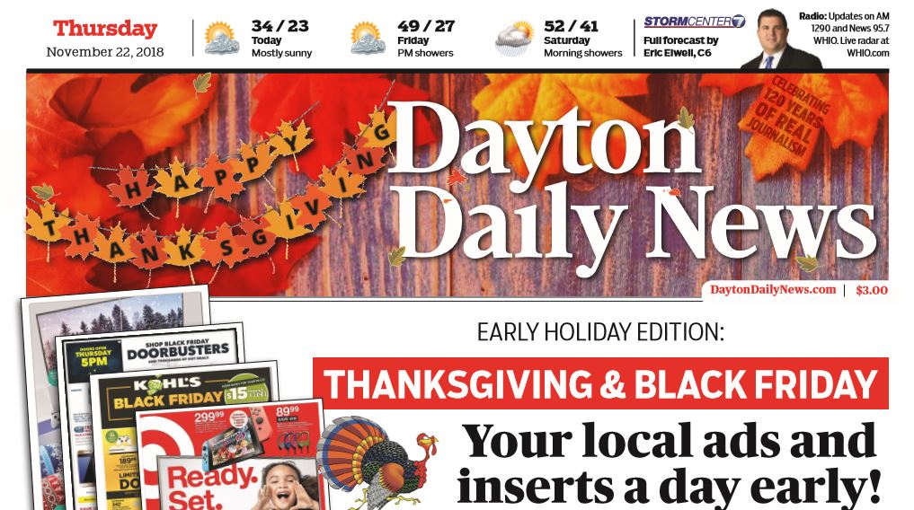 Dayton Daily News Black Friday advertising