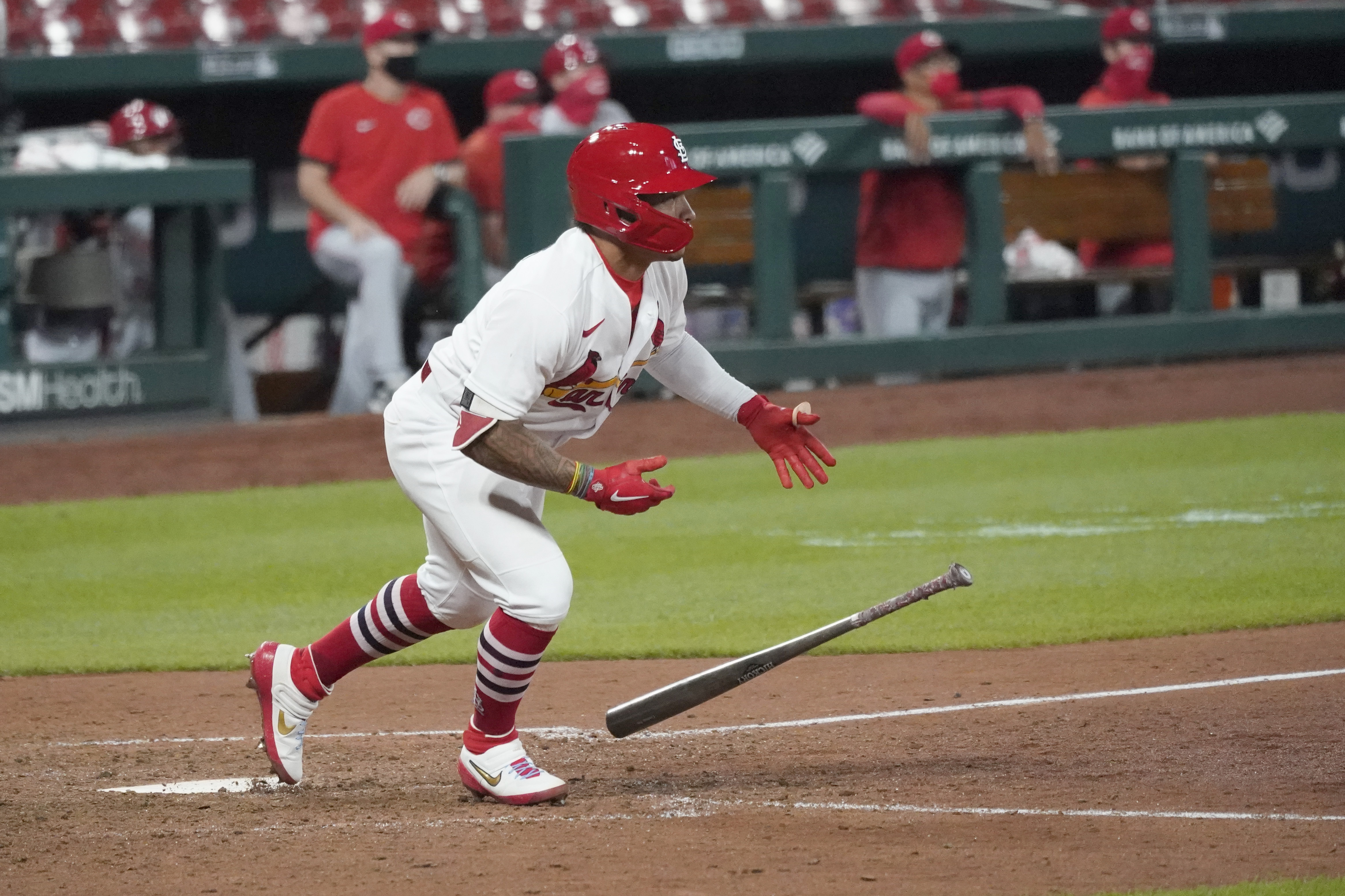 Outfield production has played Cardinals leadoff hitter Tommy Edman into  right field