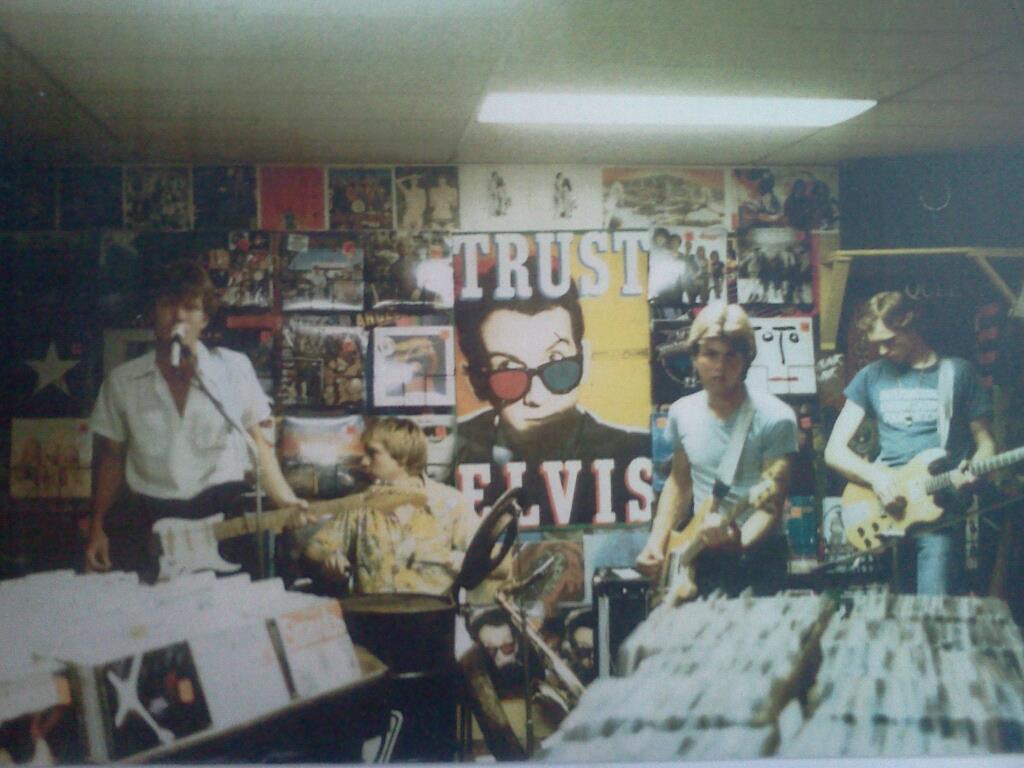 Dementia Precox (circa 1981): (from left) Gyn Cameron, Dave Mench, Chris Green, Max Nye