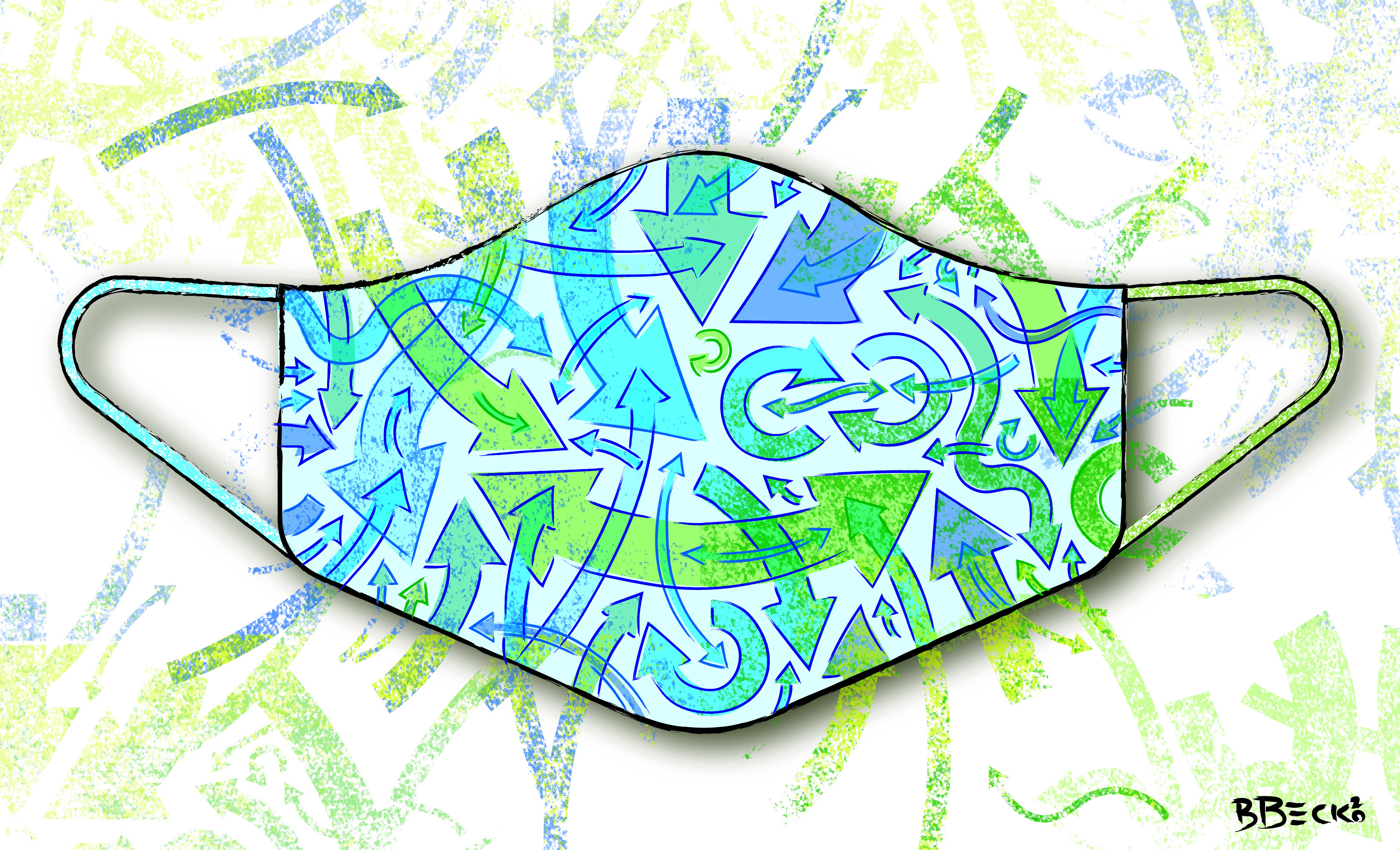 Brent Beck was inspired to create a pattern for a mask that illustrates how most of us feel. CONTRIBUTED