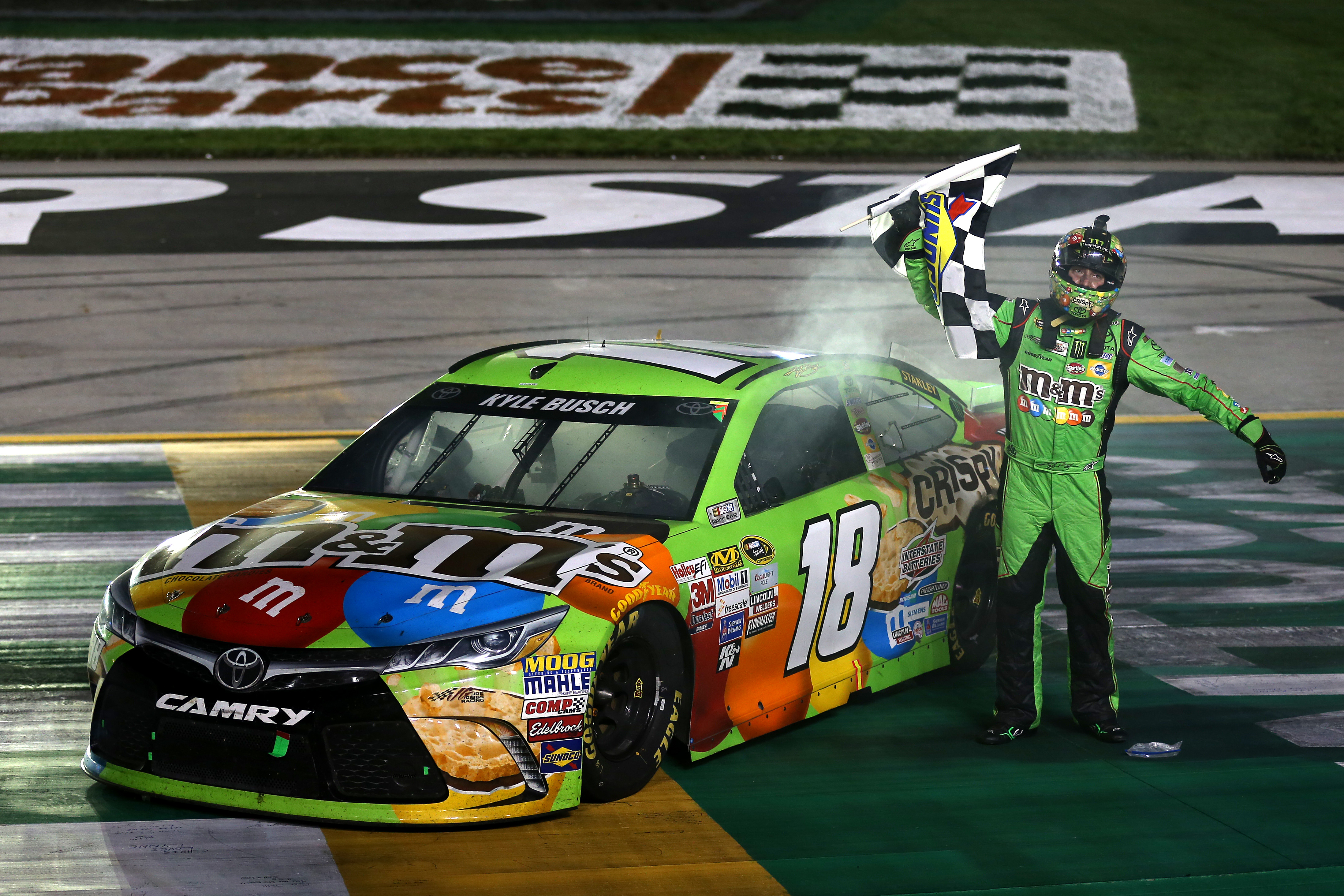 Kyle Busch - This is the only action the M&M's Crispy Camry has