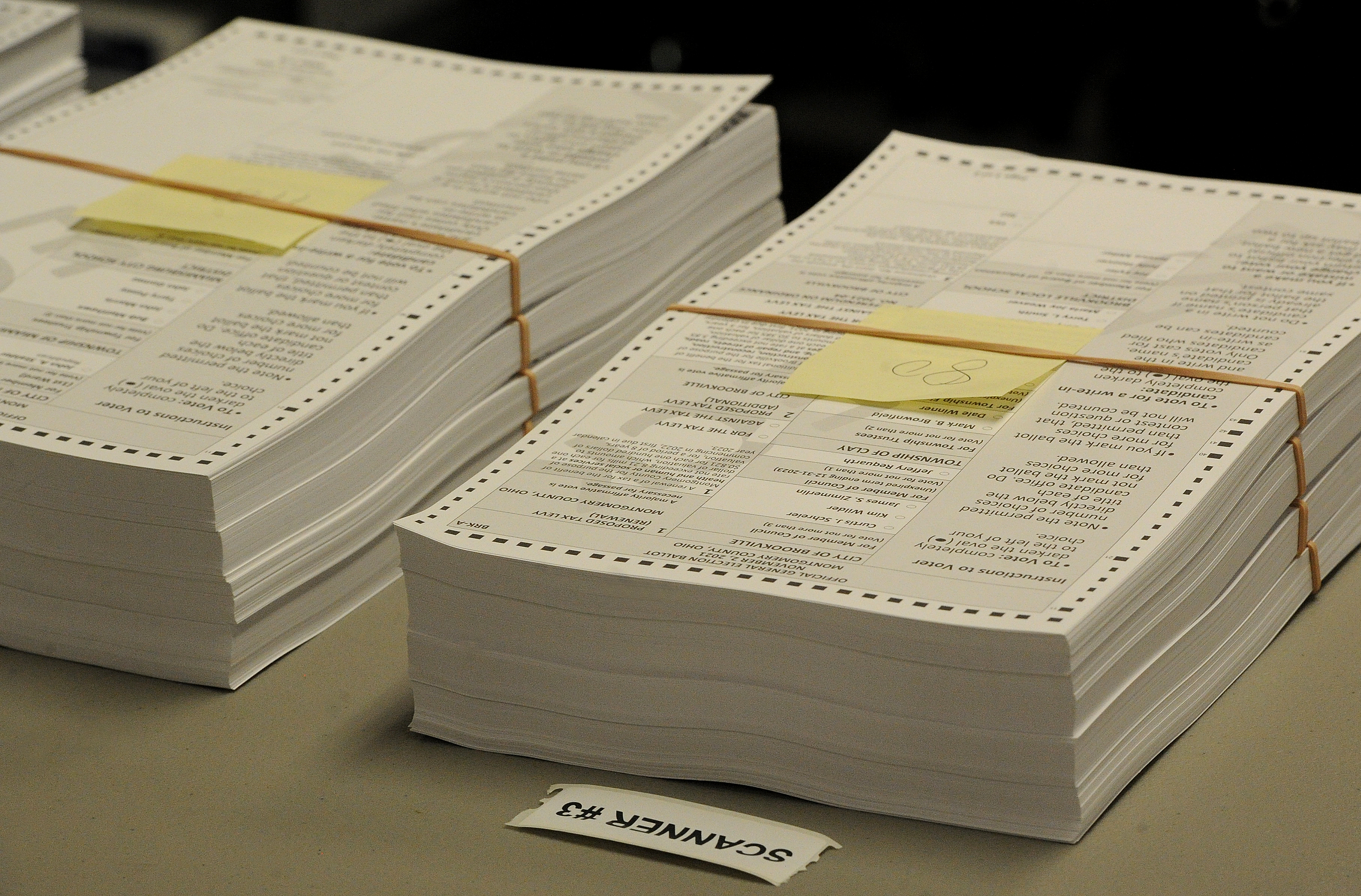 The Montgomery County Board of Elections, held the public test of the election equipment and system Tuesday Oct. 20, 2021 that will be used for the November 2, 2021 general election. MARSHALL GORBY\STAFF