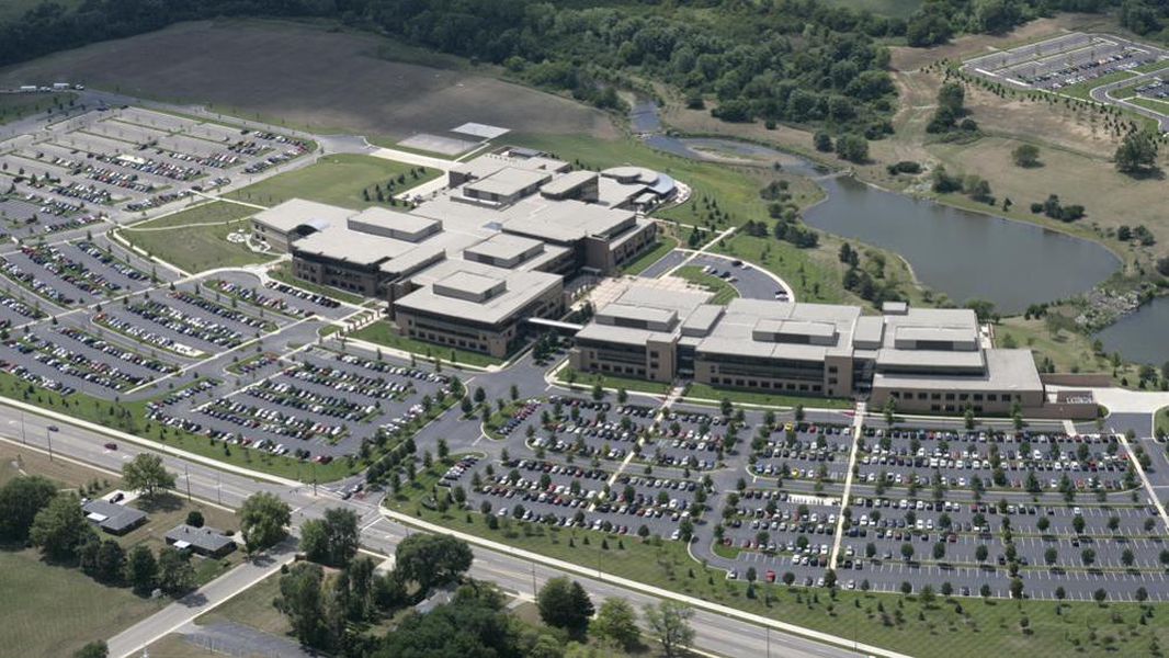 An aerial view of the Reynolds and Reynolds campus at Miami Valley Research Park. FILE