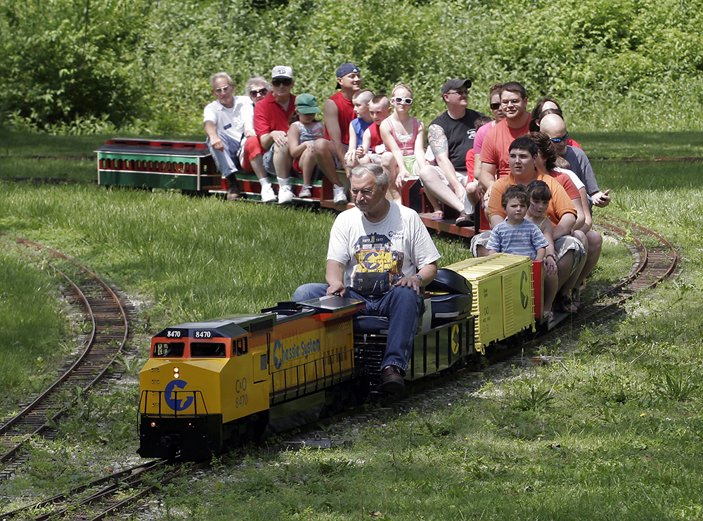 The famous mini train at Carillon Historical Park has resumed running on select weekends this year. STAFF FILE PHOTO
