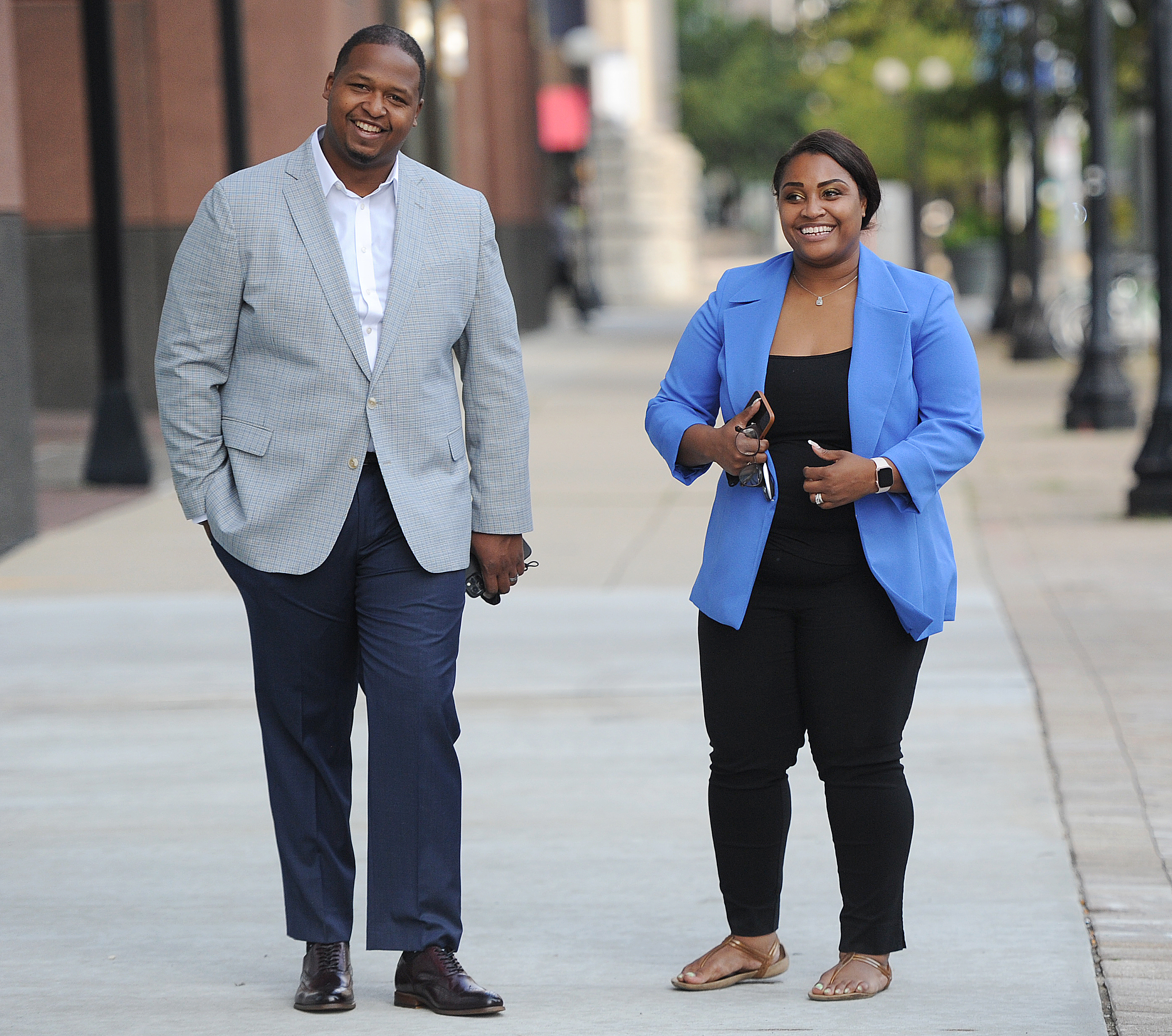 Gerald and Clarece Richardson, operate Startup Grounds located in The Hub at the Dayton Arcade. MARSHALL GORBY\STAFF