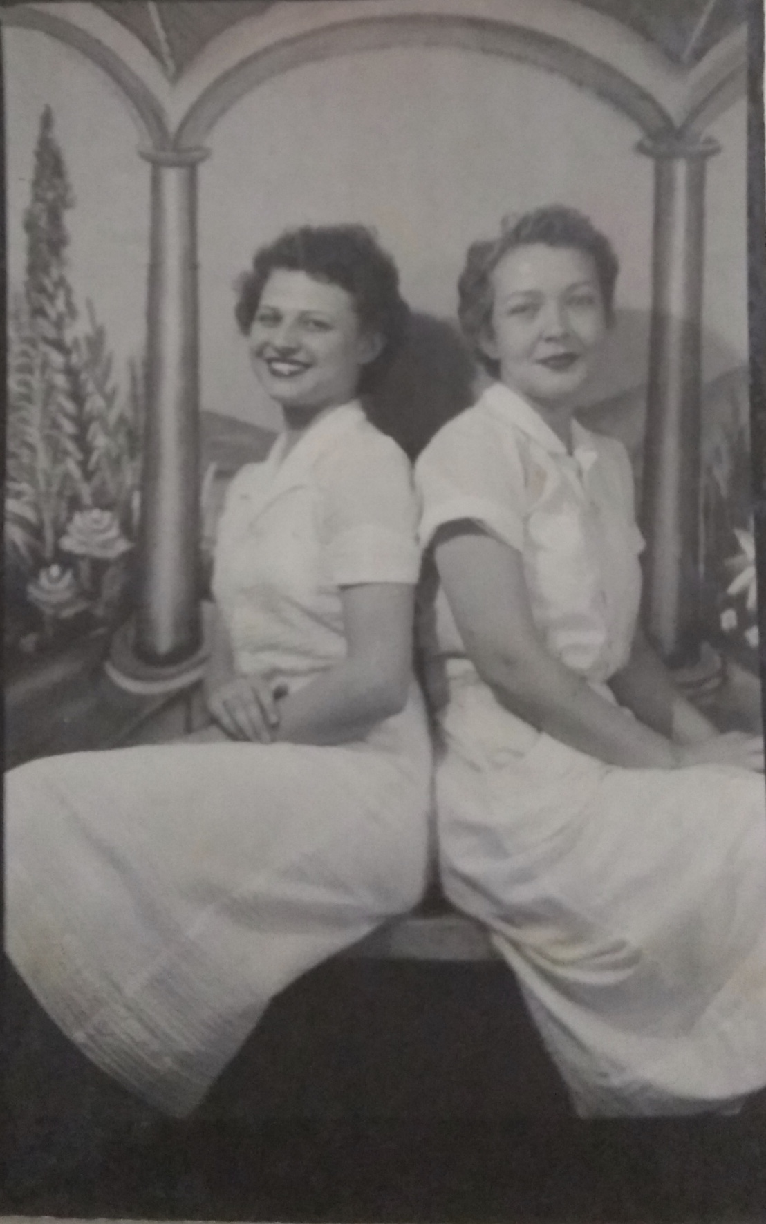 Trolley Stop founder Elizabeth Jo Thielen died Monday, Dec. 17. Thielen (right) in a photo from beauty school in Knoxville.