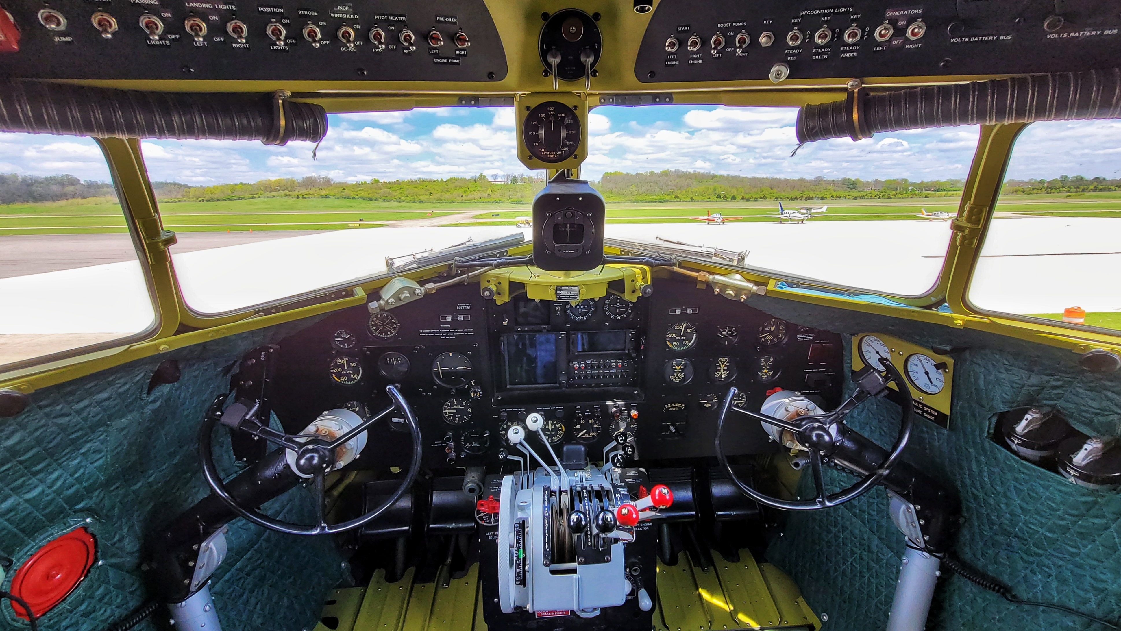 That’s All, Brother, a C-47 piloted by Lt. Col. John Donalson, arrived at Butler County Regional Airport Friday, April 16 for a three-day visit with tours and rides available. The historic WWII C-47 aircraft led over 800 C-47’s over the drop zones of Normandy, France on D-Day on June 6th, 1944. NICK GRAHAM / STAFF