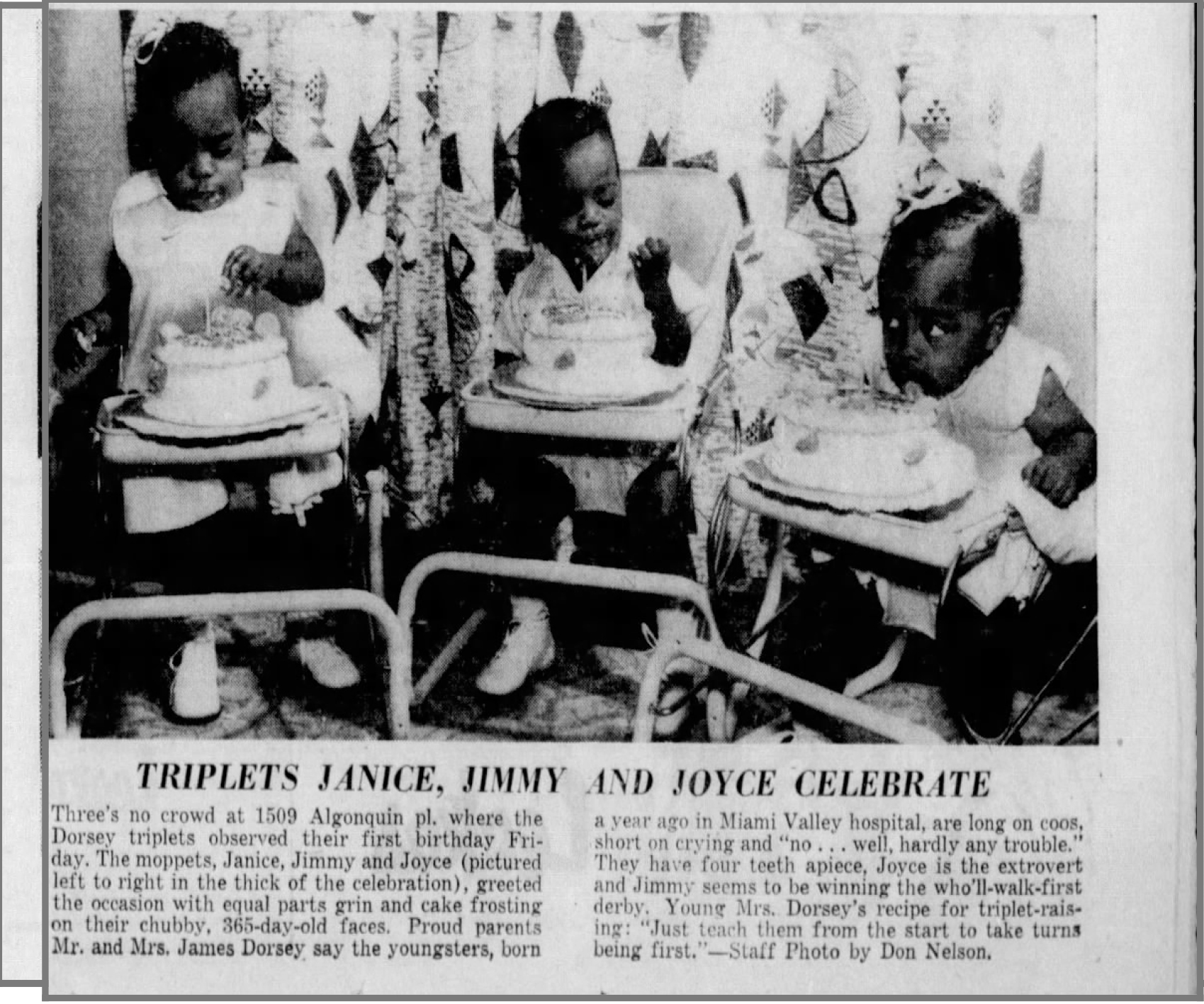 Chaminade Julienne High School grad Joyce Dorsey Kenner appears in the Netflix documentary Becoming about former first lady Michelle Obama. She was born in Dayton as a set of triplets in 1956. She is her siblings Janice Allen and Jimmy Dorsey were featured in this Dayton Daily News article June 14, 1957.