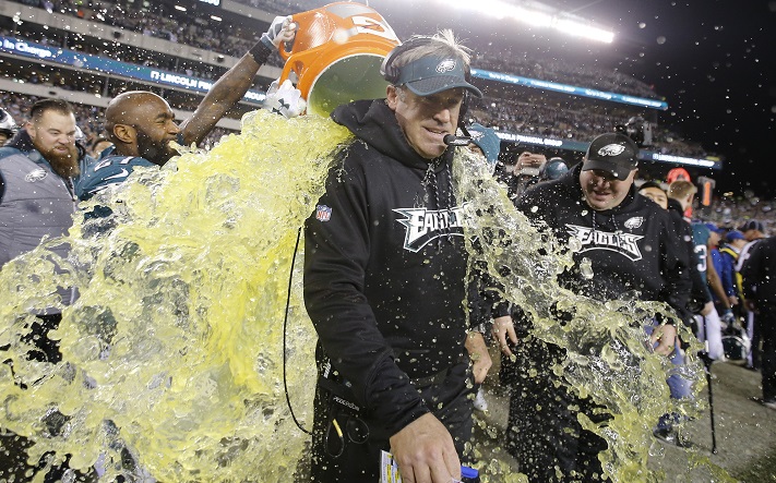 What color was the Gatorade in the Super Bowl this year? Andy Reid