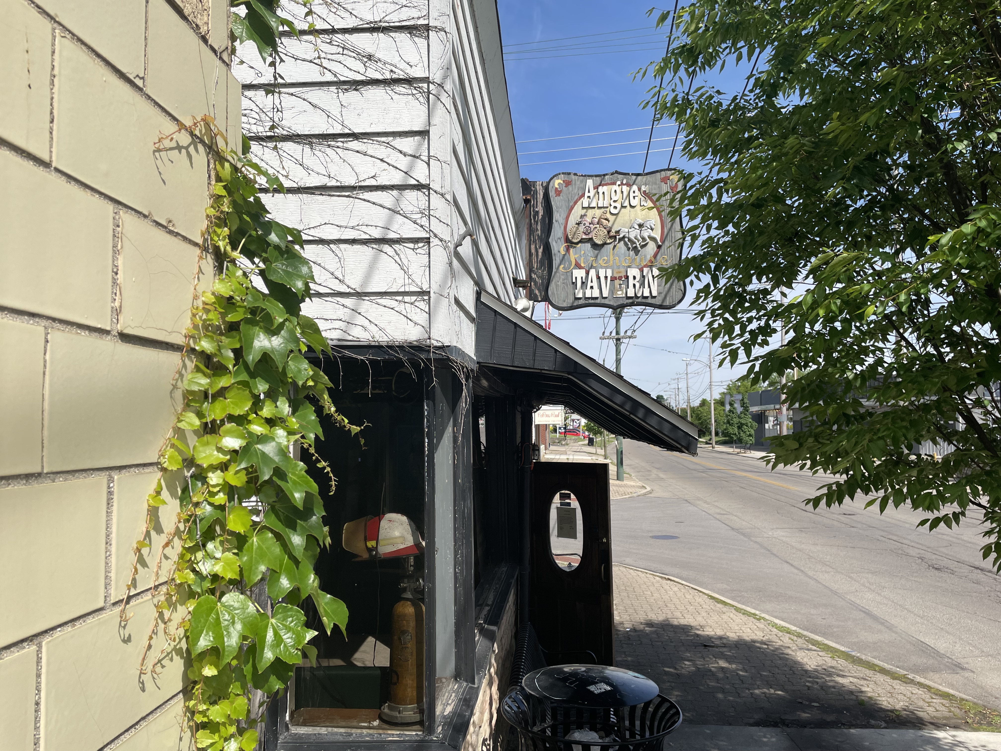 Angie’s Firehouse Tavern, a neighborhood restaurant brought back to life in 2010 by a retired Dayton fire captain, is for sale.
