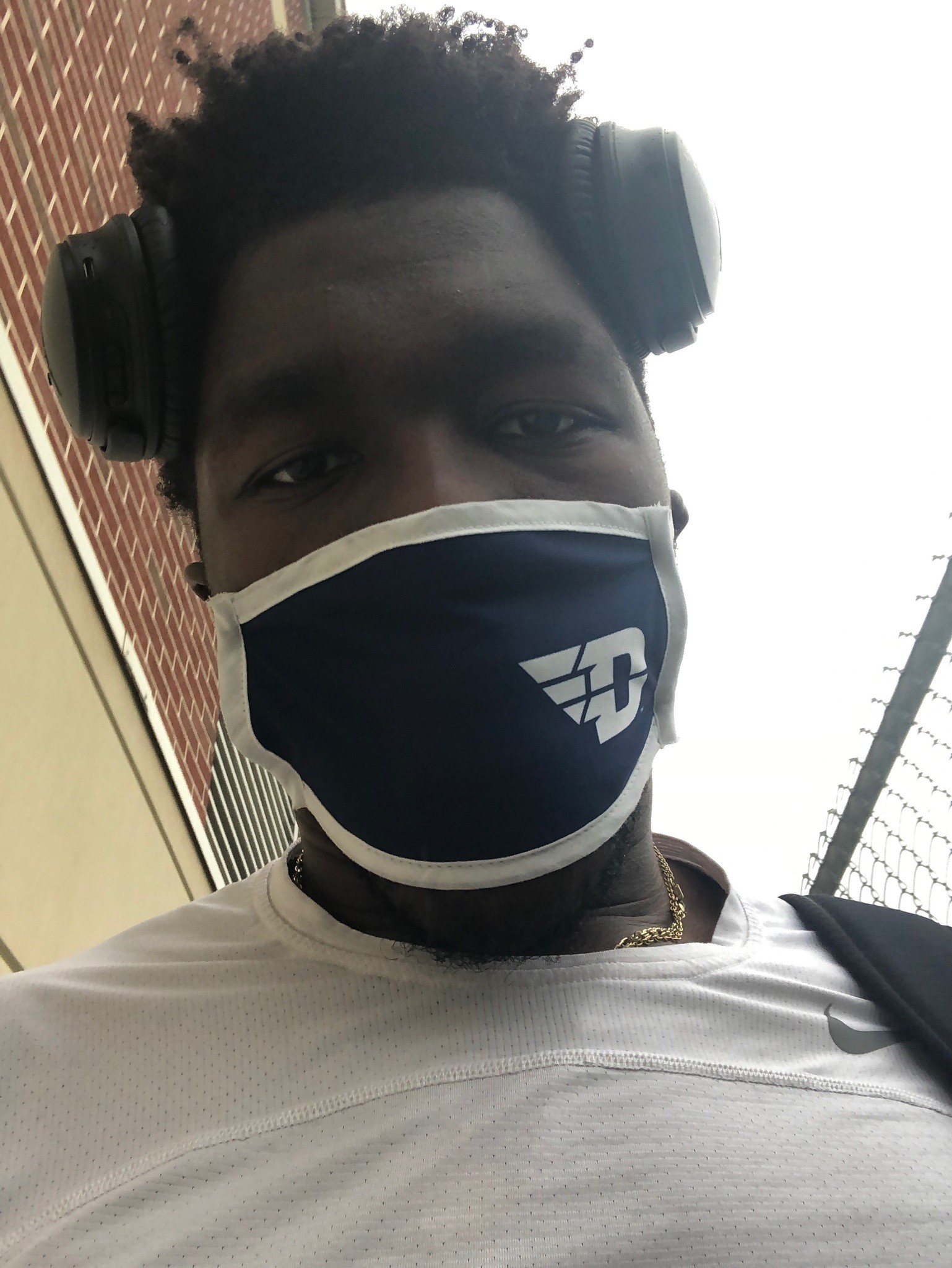 Jordy Tshimanga, unable to go back home to Montreal the past few months due to COVID 19 restrictions, spent most of the past 4 ½ months at the otherwise nearly University of Dayton. CONTRIBUTED