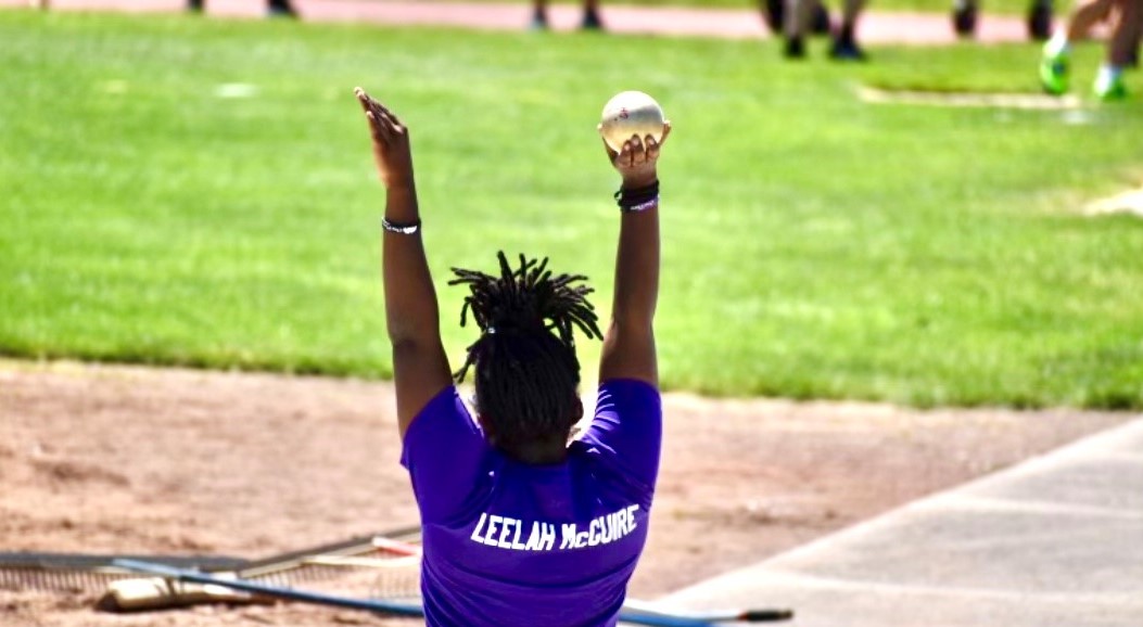 Leelah McGuire, a senior at Middletown High School, placed 12th in the shot put at this year's state track meet. SUBMITTED PHOTO