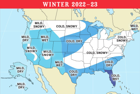 Winter 2022-23 will see plenty of 'shaking, shivering and shoveling,' says  Farmers' Almanac 
