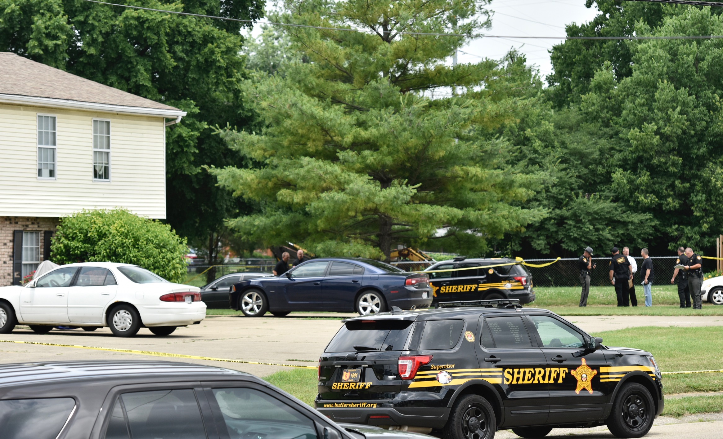 Police found one woman dead in a Trenton home after a gunfire exchange with a man.