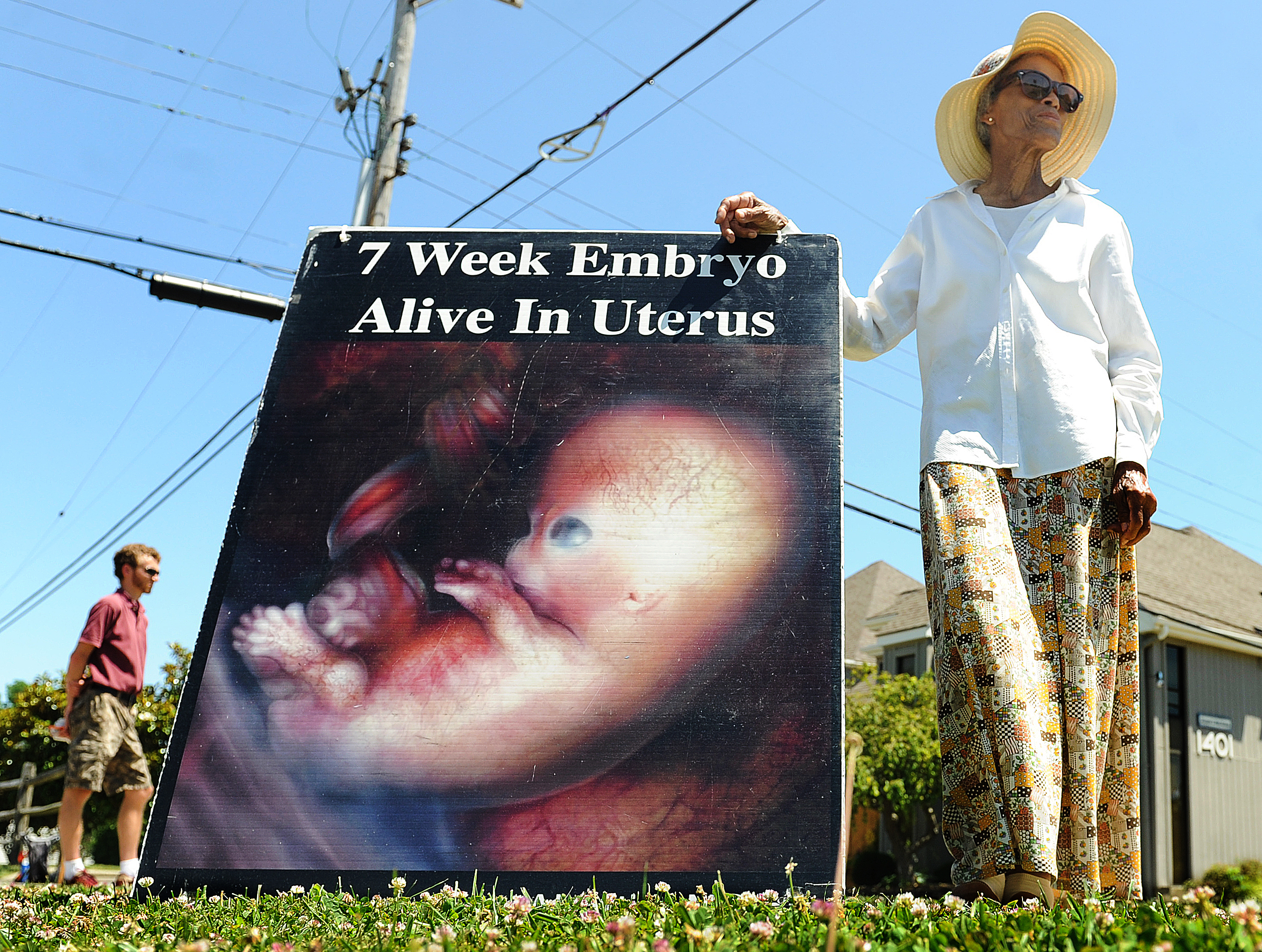 Vivian Skovgard, stands outside the Women's Med Center in Kettering Tuesday June 21, 2022. MARSHALL GORBY\STAFF