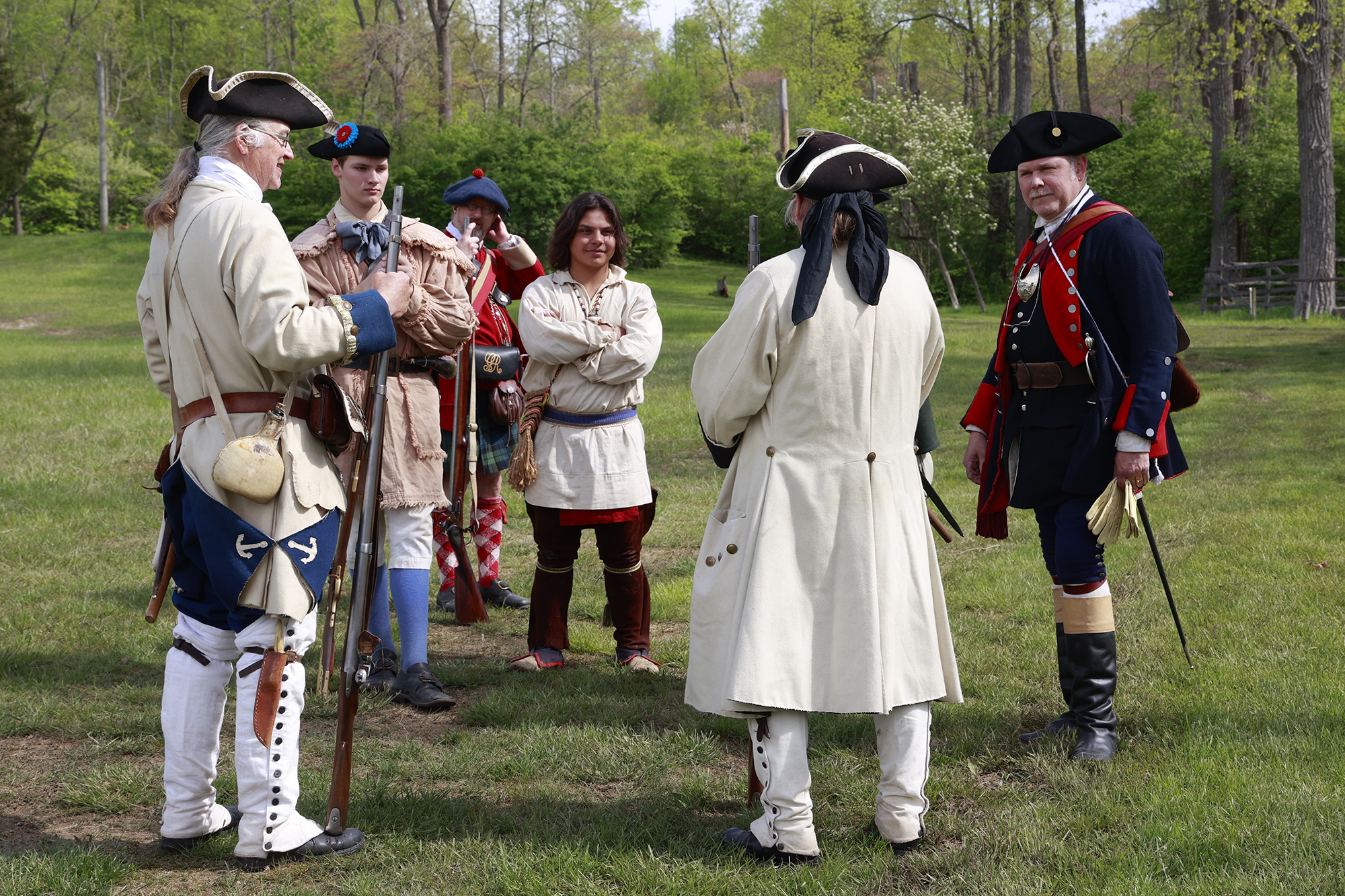 Image of Historical reenactment: Accoutrements issued to French