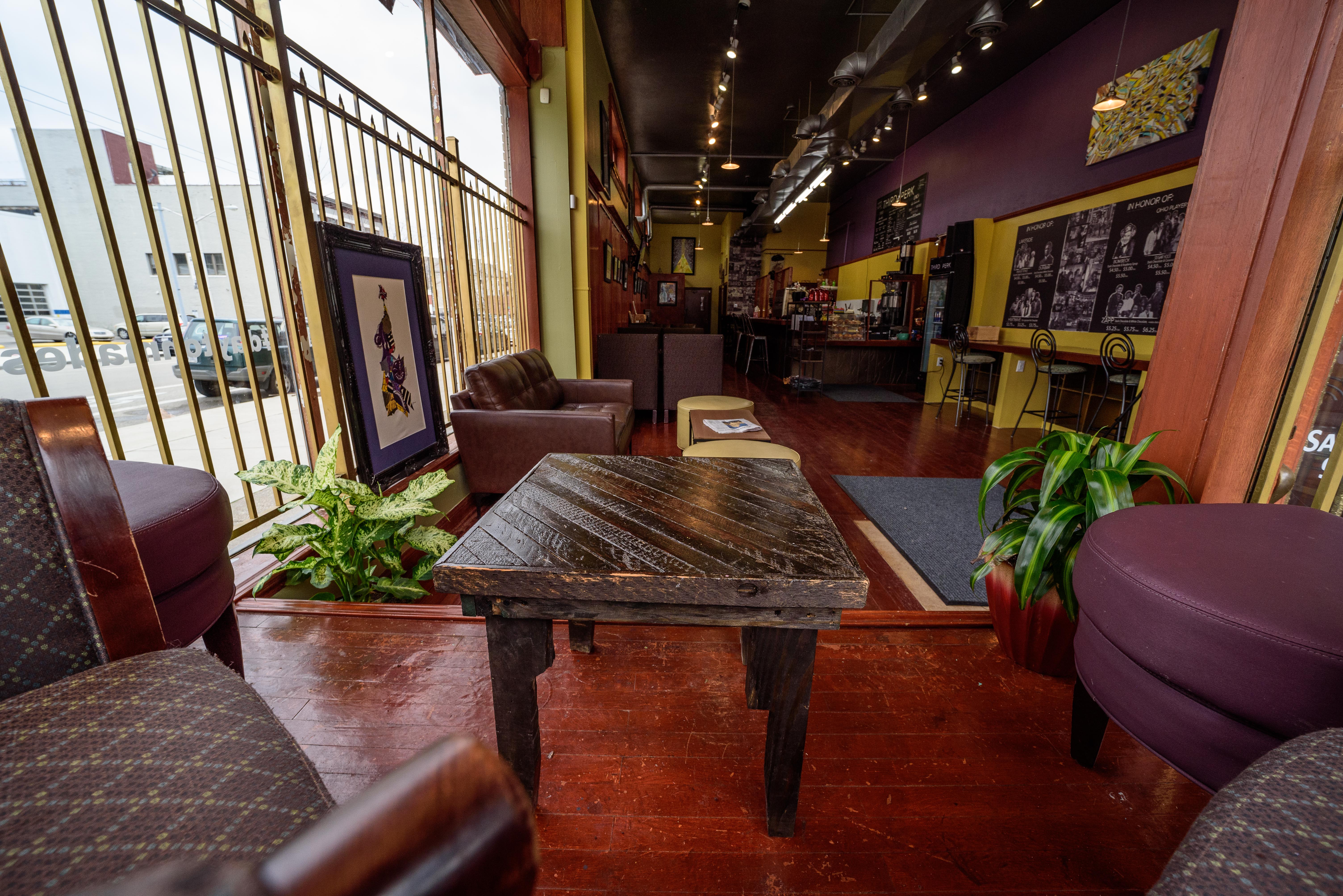 Step inside the new Third Perk Coffeehouse & Wine Bar, located at 146 E. Third St. in downtown Dayton’s Fire Blocks District. This location opened on December 30, 2020. Third Perk’s original location opened in 2016 at 46 W. Fifth St. Owner Juanita Darden decided to close the coffee shop February 20, 2020 for carpal-tunnel surgery but also had the desire to start fresh with a change of scenery. In addition to the downtown coffee shop, Darden operates Third Perk Express at the Dayton Mall. TOM GILLIAM / CONTRIBUTING PHOTOGRAPHER