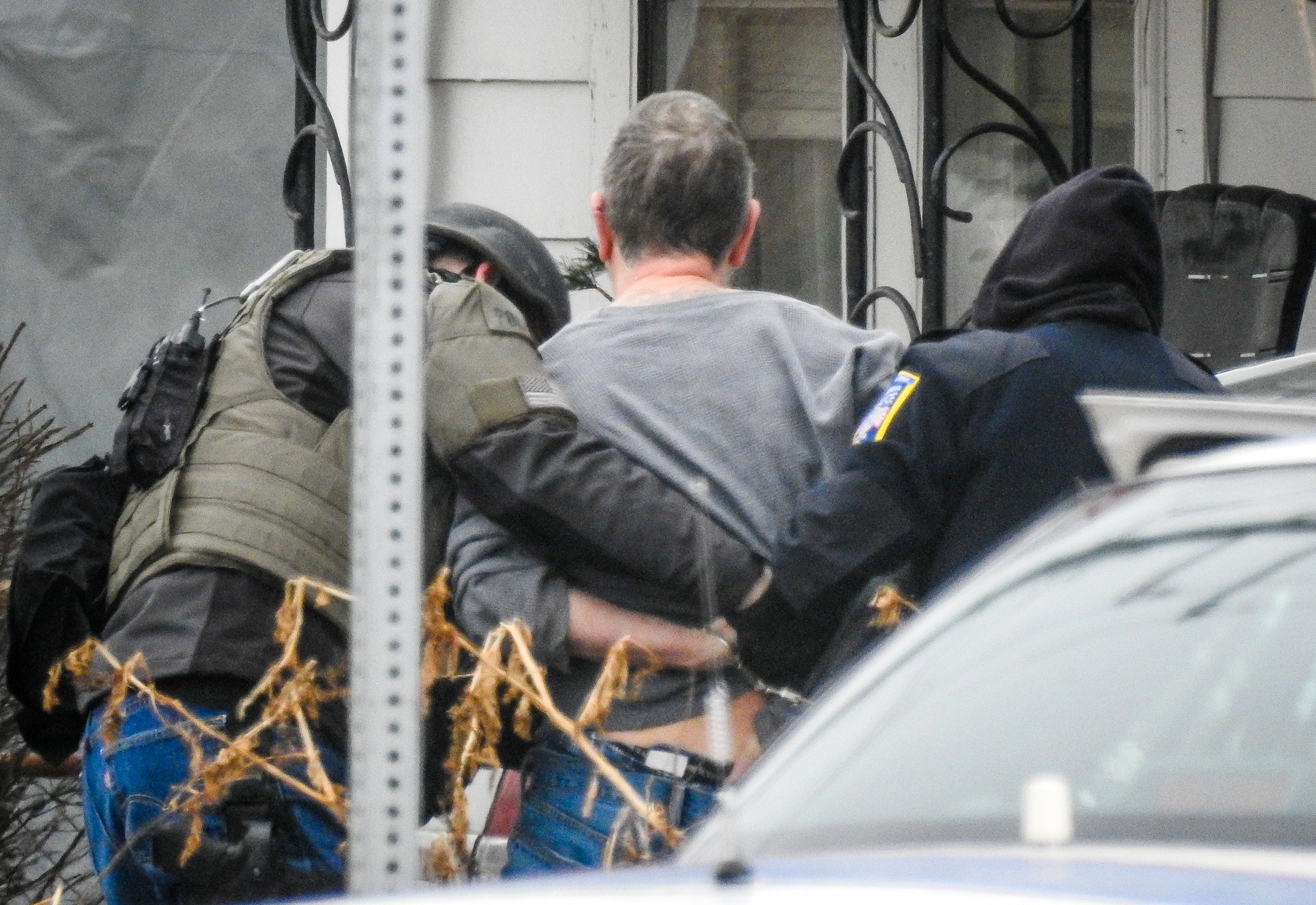 A man is in custody after police worked for approximately 90 minutes to get him to exit a home after officers responded on a report of a disturbance between a father and son, where shots were possibly fired, according to Middletown’s Chief of Police. The standoff occurred at a home in the 3000 block of Yankee Road Thursday, February 1. Robert Hacker, 46, was charged with firing a weapon while intoxicated, weapons under disability, inducing panic, firing a weapon within city limits, and for several bench warrants, police said. NICK GRAHAM/STAFF