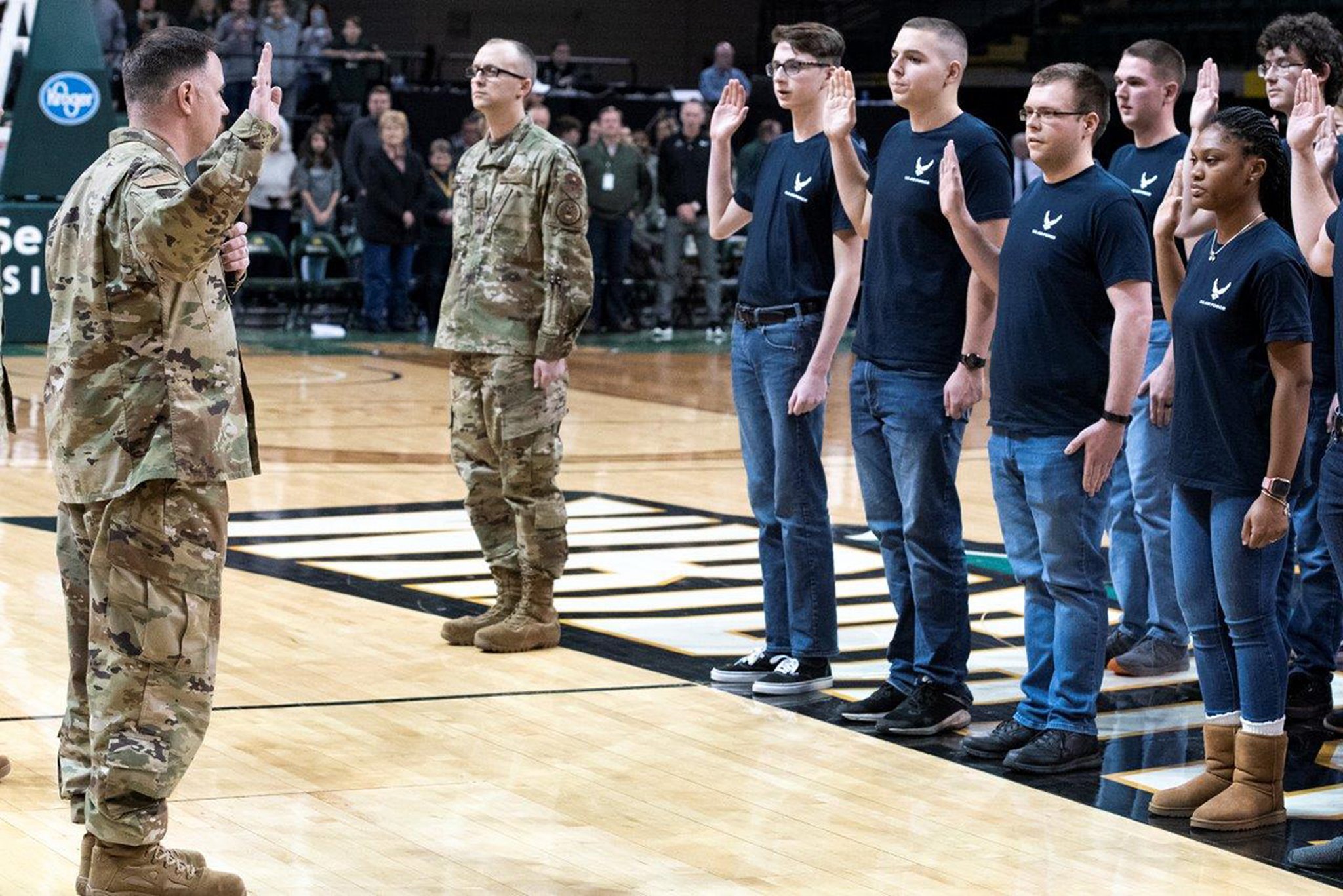 Wright-Patt Airmen honored at Reds Military Appreciation Night