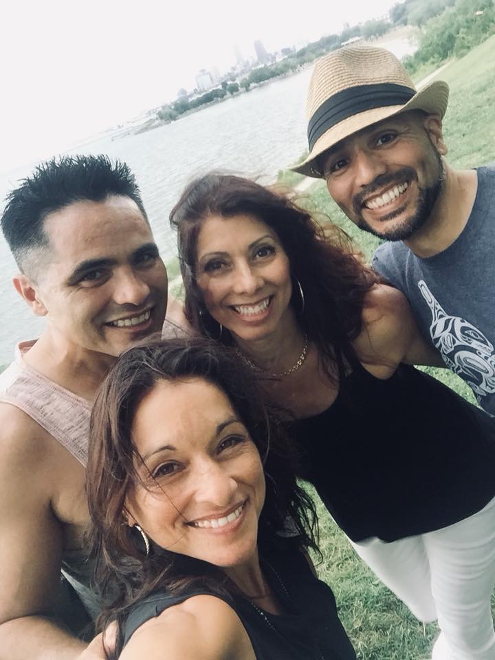 Adopted at birth, Lucianna (second from right) Seed recently met family members she never knew she had included Centerville's Raquel Rivera-Hill (front left). The sister met up with their brothers Marcos and Daniel Rivera in the Cleveland area where Marcos resides.