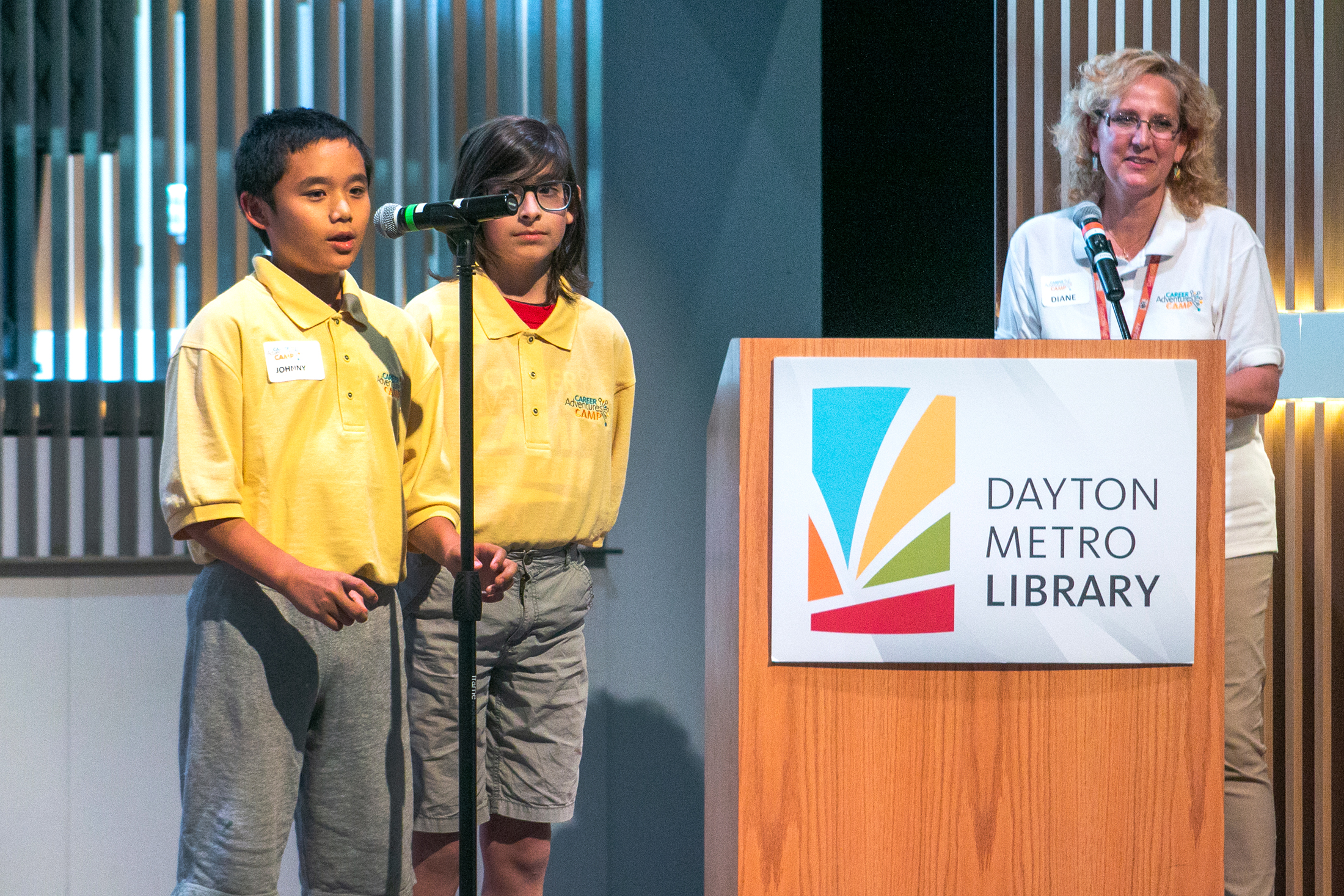 Diane Farrell makes remarks for graduates of Career Adventures Camp, an immersive week long camp helping middle schoolers explore in-demand careers in our region. CONTRIBUTED PHOTO