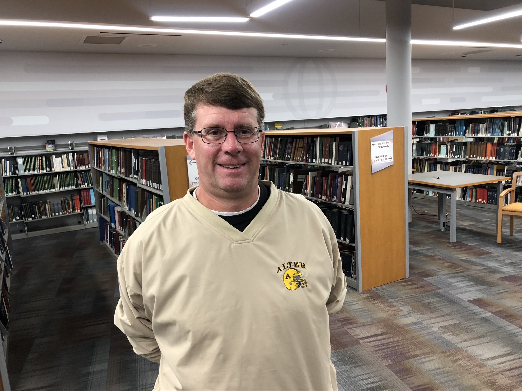 Dayton area resident shared stories of survival as part of the Dayton Strong Storytelling Sessions recorded at the Dayton Metro Library. Thomas Alig is pictured. Alig's son, nieces an a nephew were in the Oregon District the night of the mass shooting that claimed nine lives.