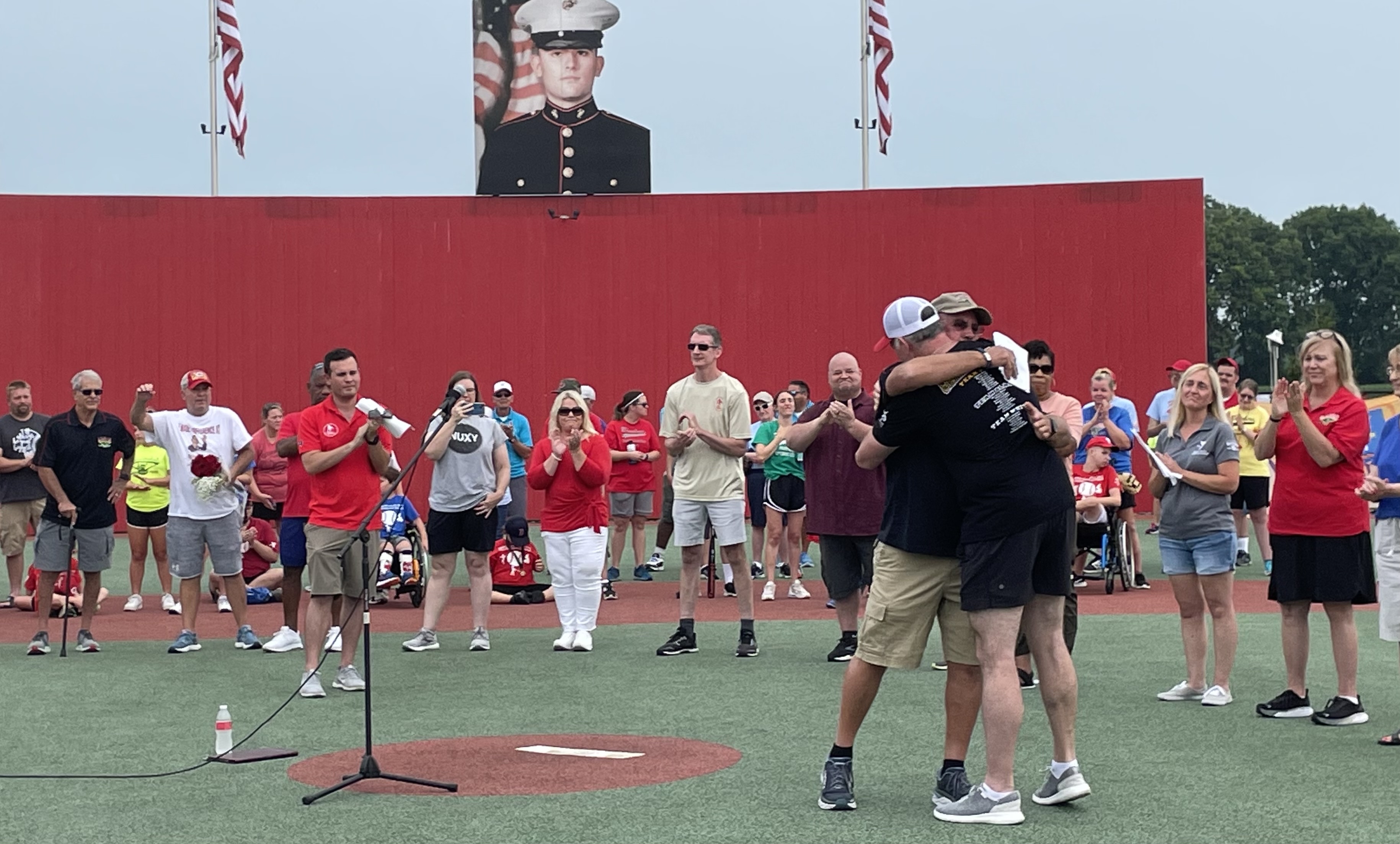 The Joe Nuxhall Miracle League in Fairfield and the Miracle League of the South Hills of Pittsburgh competed in the first of its kind matchup. Former Cincinnati Red Sean Casey’s team from Pennsylvania traveled four hours to Fairfield for the matchup. The Fairfield team will travel to Pittsburgh next summer. MICHAEL D. PITMAN/STAFF