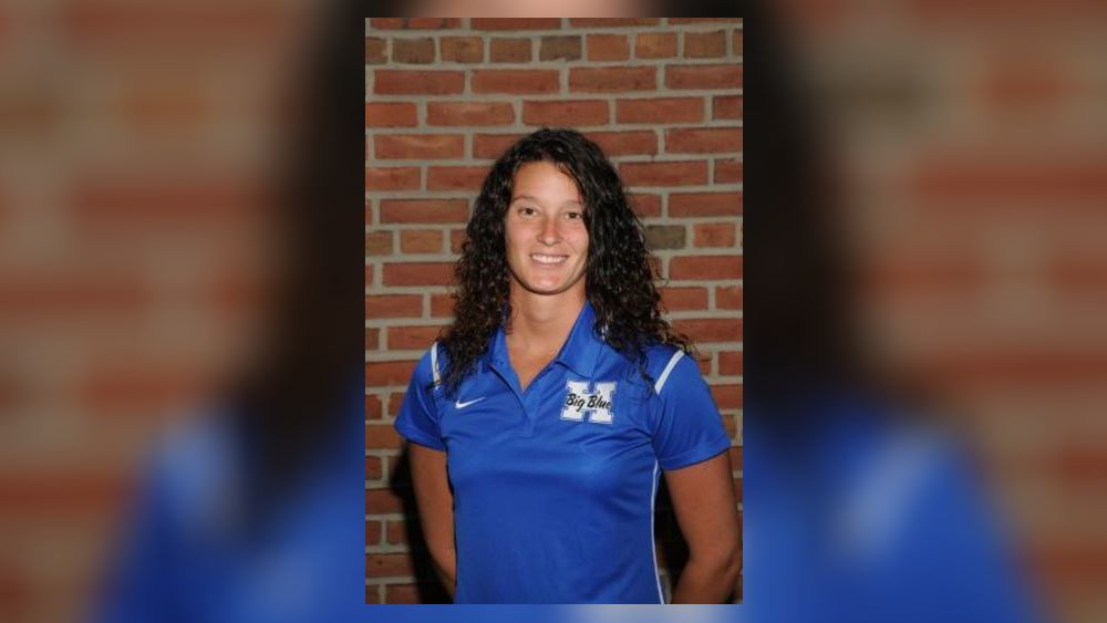 Coaching photo of Hilary Dattilo, a teacher and volleyball coach, from the Hamilton High School volleyball page prior to the photo being removed. Source: Hamilton City School District website.