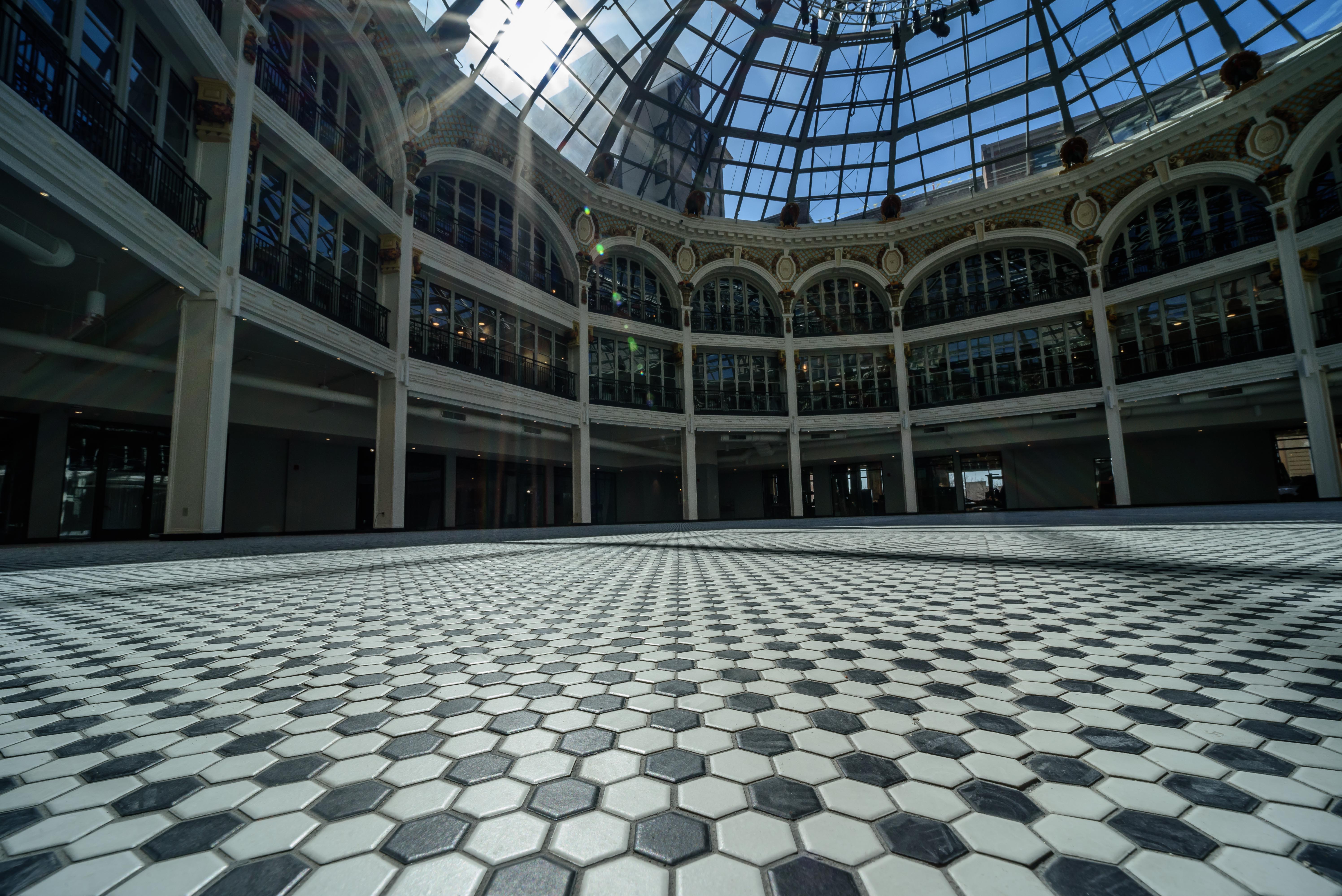 The public will soon be able to get its first glimpse of the restored Dayton Arcade. A two-day Arcade Festival, held in conjunction with downtown Dayton’s Art in the City, will take place Aug. 6 and 7.
TOM GILLIAM / CONTRIBUTING PHOTOGRAPHER