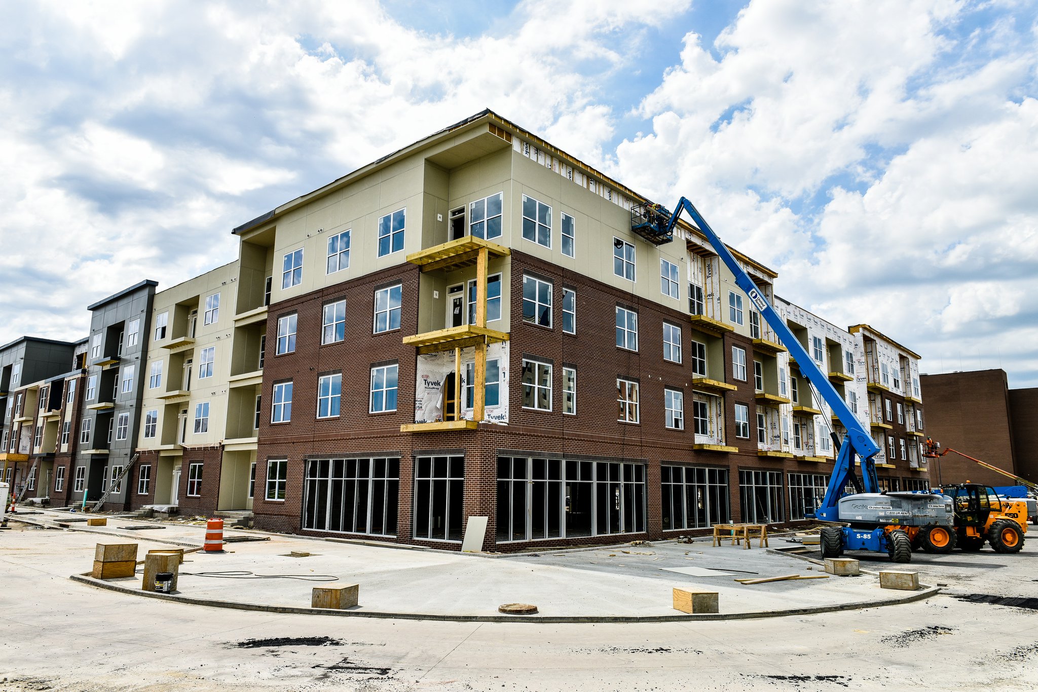 Construction continues on The Marcum building that includes living and retail space in Hamilton.