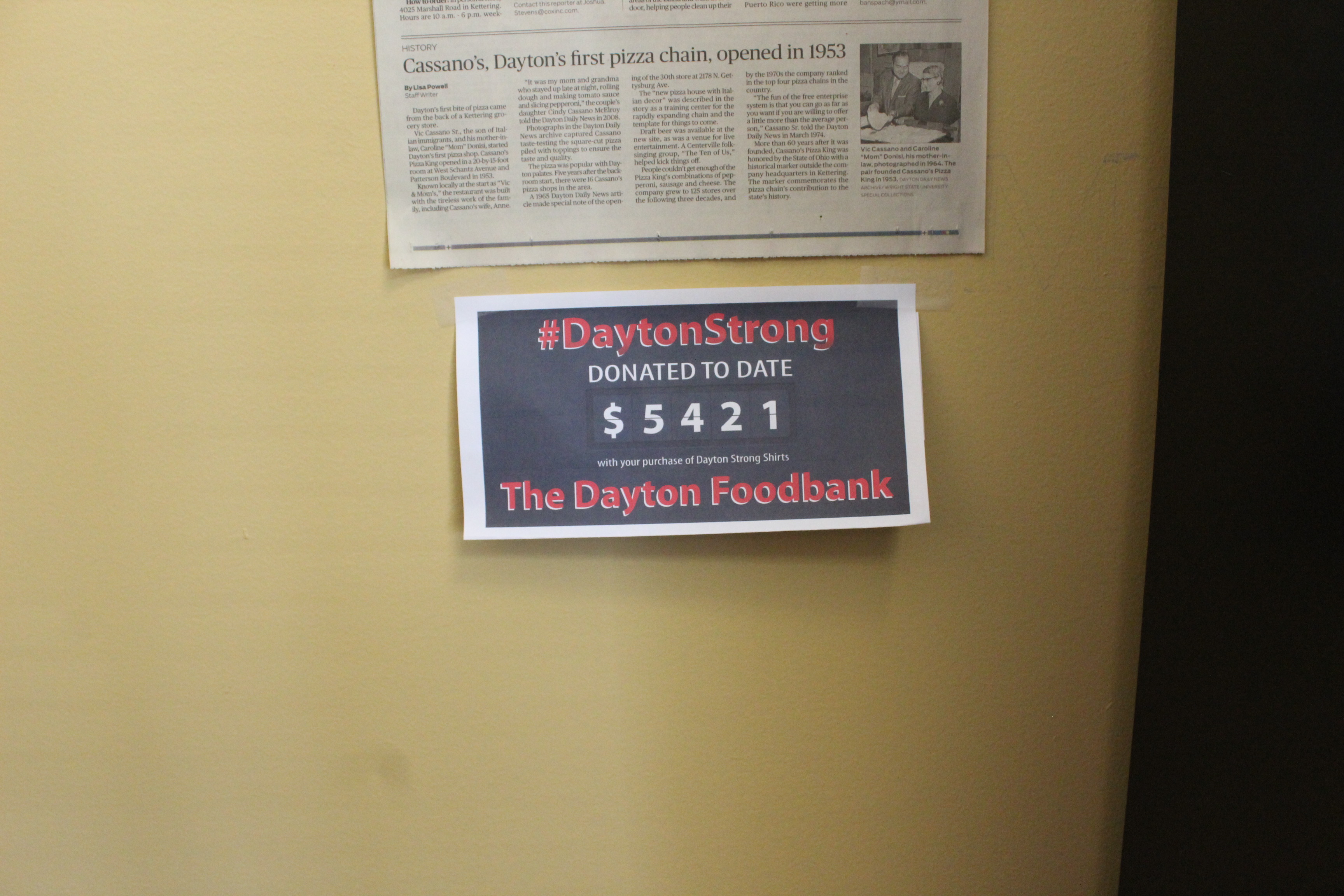 Chief Screen Printing owners Anthony Tomlinson and James Webster have raised nearly $5,500 through the sale of Dayton Strong T-shirts.