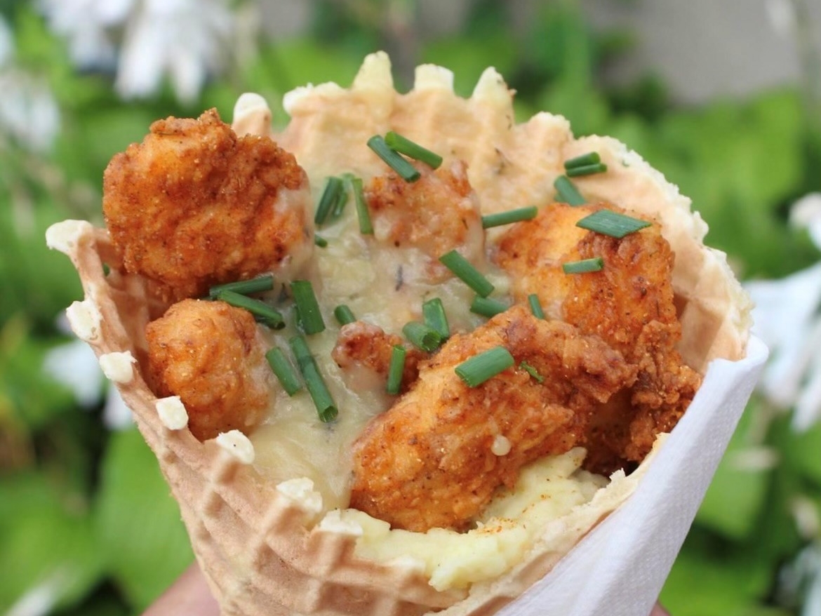 Chicken and Waffle Cones Recipe