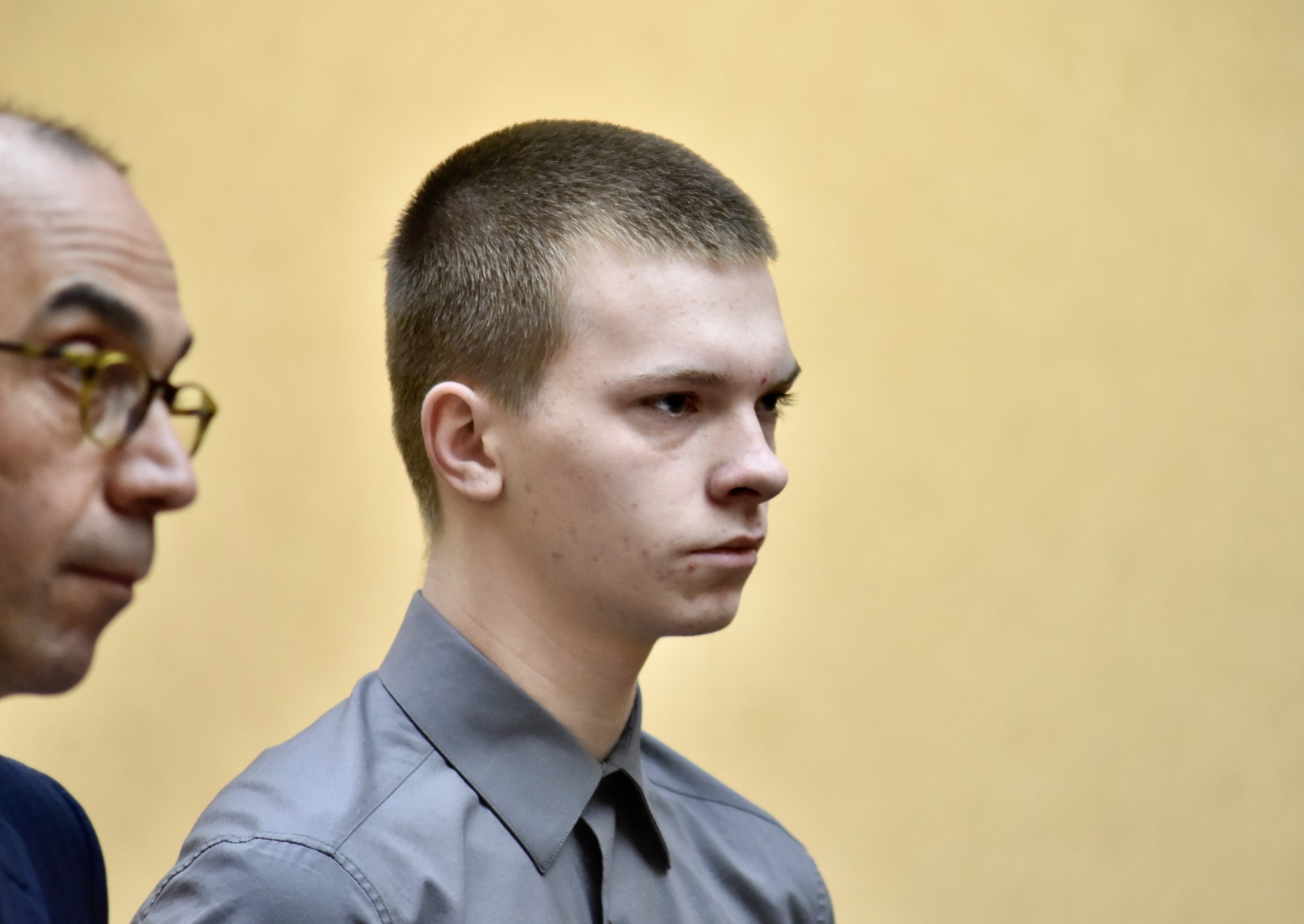 Logan Henry, accused of setting Lindenwald warehouse fire and indicted on multiple arson charges, was arraigned Tuesday, Nov. 26, 2019 in Butler County Common Pleas Court in Judge Keith Spaeth s courtroom. NICK GRAHAM/STAFF