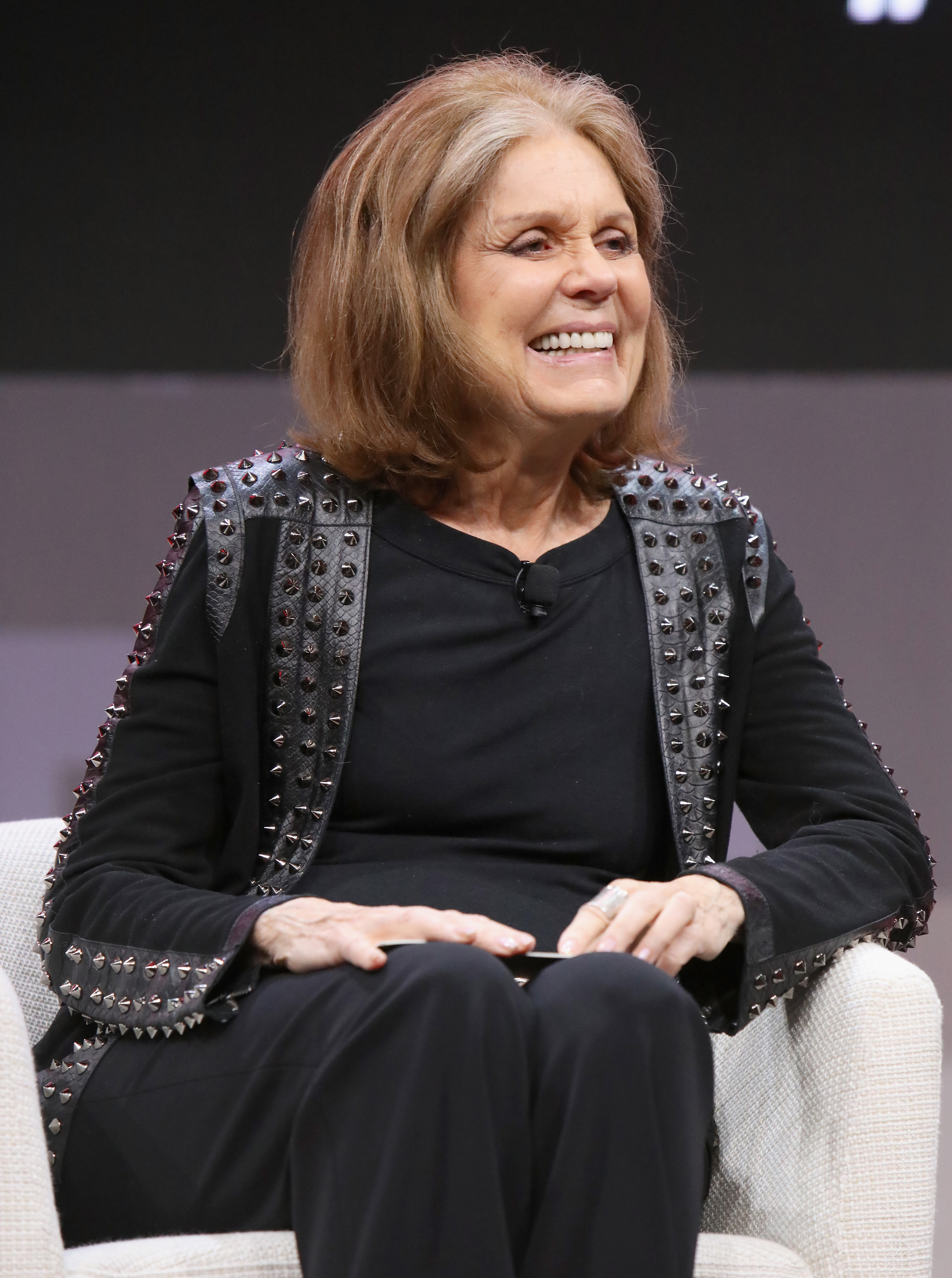 LOS ANGELES, CA - FEBRUARY 06: Gloria Steinem on Monday released a statement criticizing Ohio’s effort to close abortion clinics. Here she speaks onstage during The 2018 MAKERS Conference at NeueHouse Hollywood on February 6, 2018 in Los Angeles, California. (Photo by Rachel Murray/Getty Images for MAKERS)