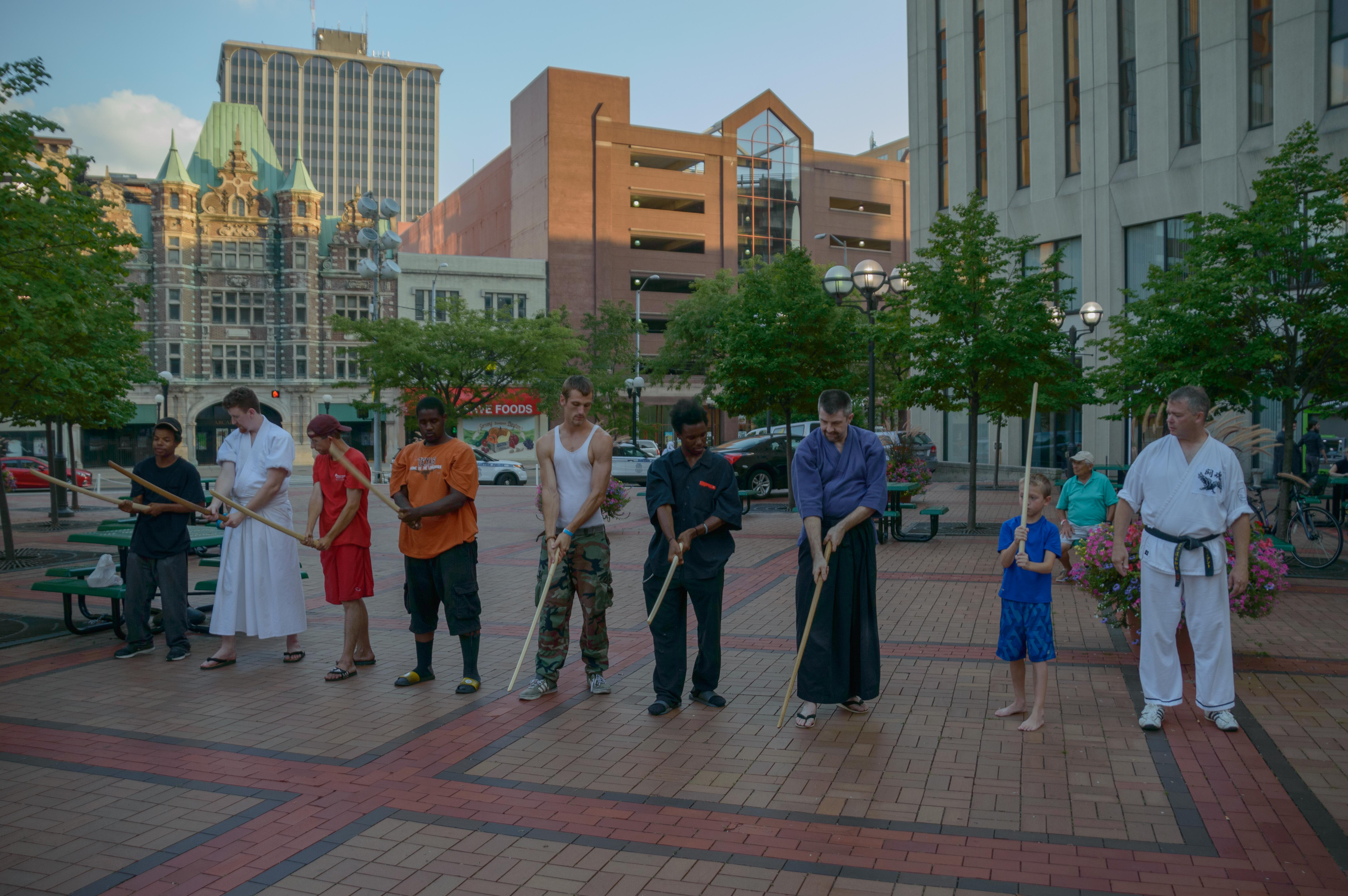 There was never a dull moment during First Friday and Downtown Adventure Night, in downtown Dayton, on Friday, Aug. 5. Among the many activities the event included were food trucks, beer, paddle boarding in the fountain, zip lining, live fitness demonstrations, the Over The Edge Drop Party and more. (TOM GILLIAM/CONTRIBUTED)