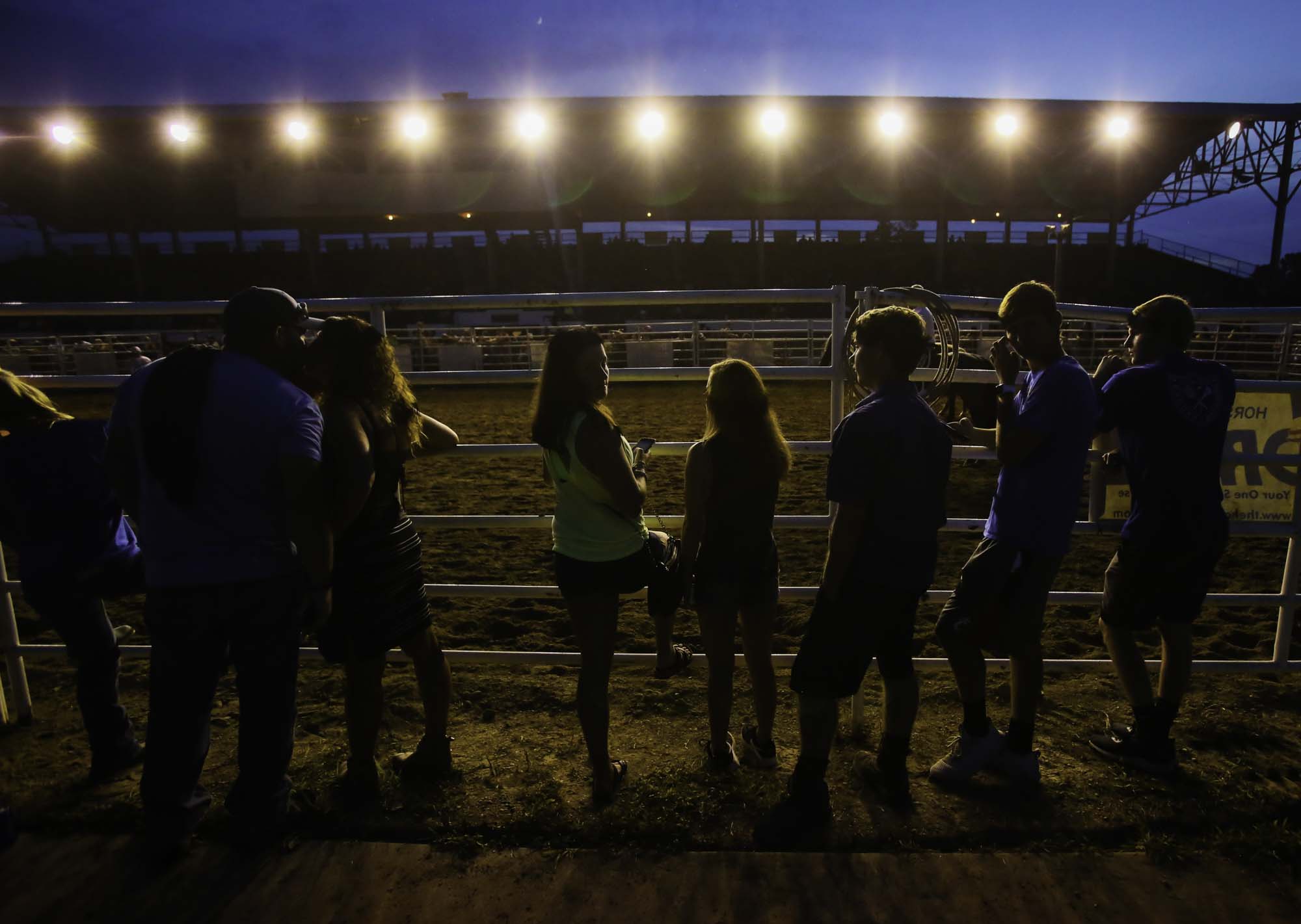 Fans watch the Rolling Stone Rodeo at the Butler County Fair, Wednesday, July 26, 2017. GREG LYNCH / STAFF