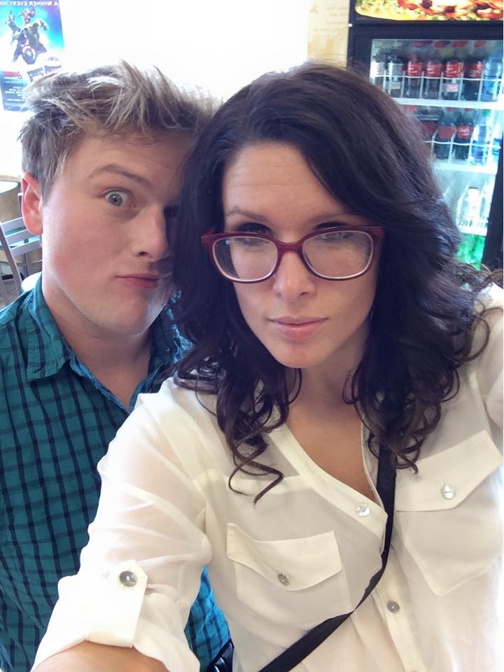 Chad Wyckoff with Dayton artist Sara Finley. CONTRIBUTED