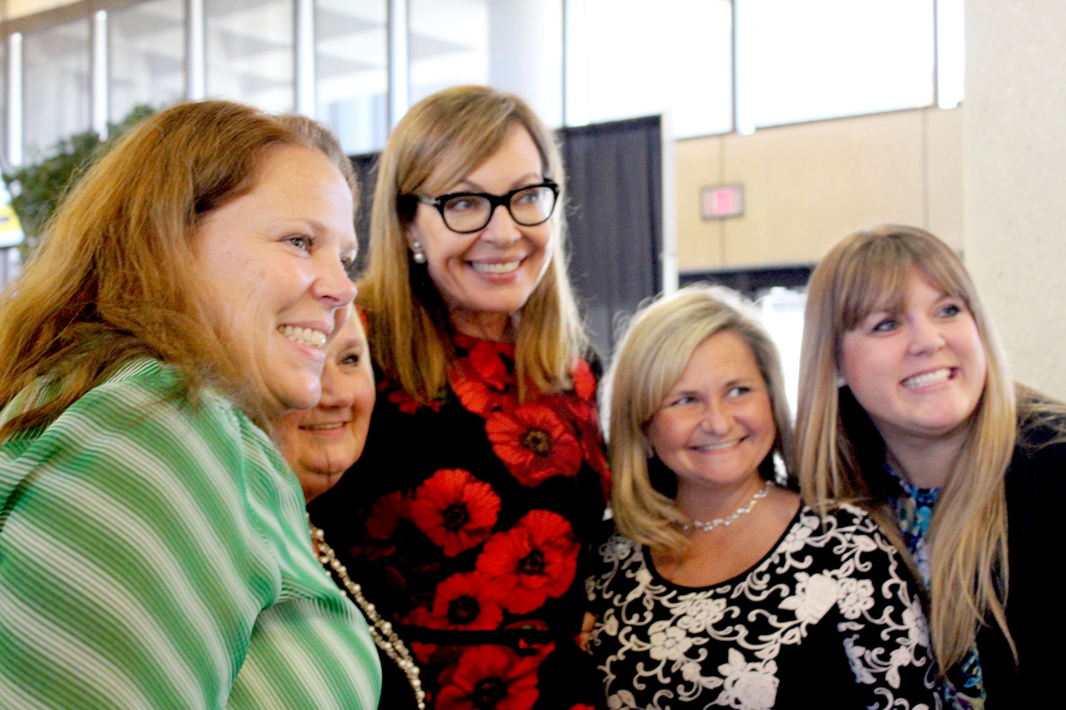 The 2017 Dayton Region's Walk of Fame induction ceremony at Sinclair Community College. 2017 inductee and Seven-time Emmy winner Allison Janney is pictured with attendees. Photo by Amelia Robinson