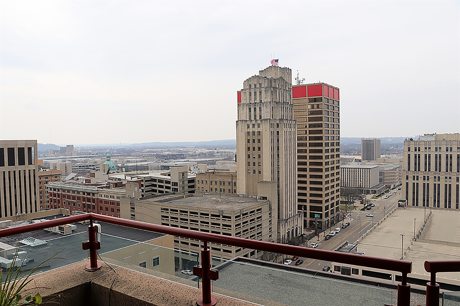 Double glass doors open out to the balcony which has a concrete wall with glass and steel railing to be able to enjoy the full panoramic view of the skyline. CONTRIBUTED PHOTO BY KATHY TYLER