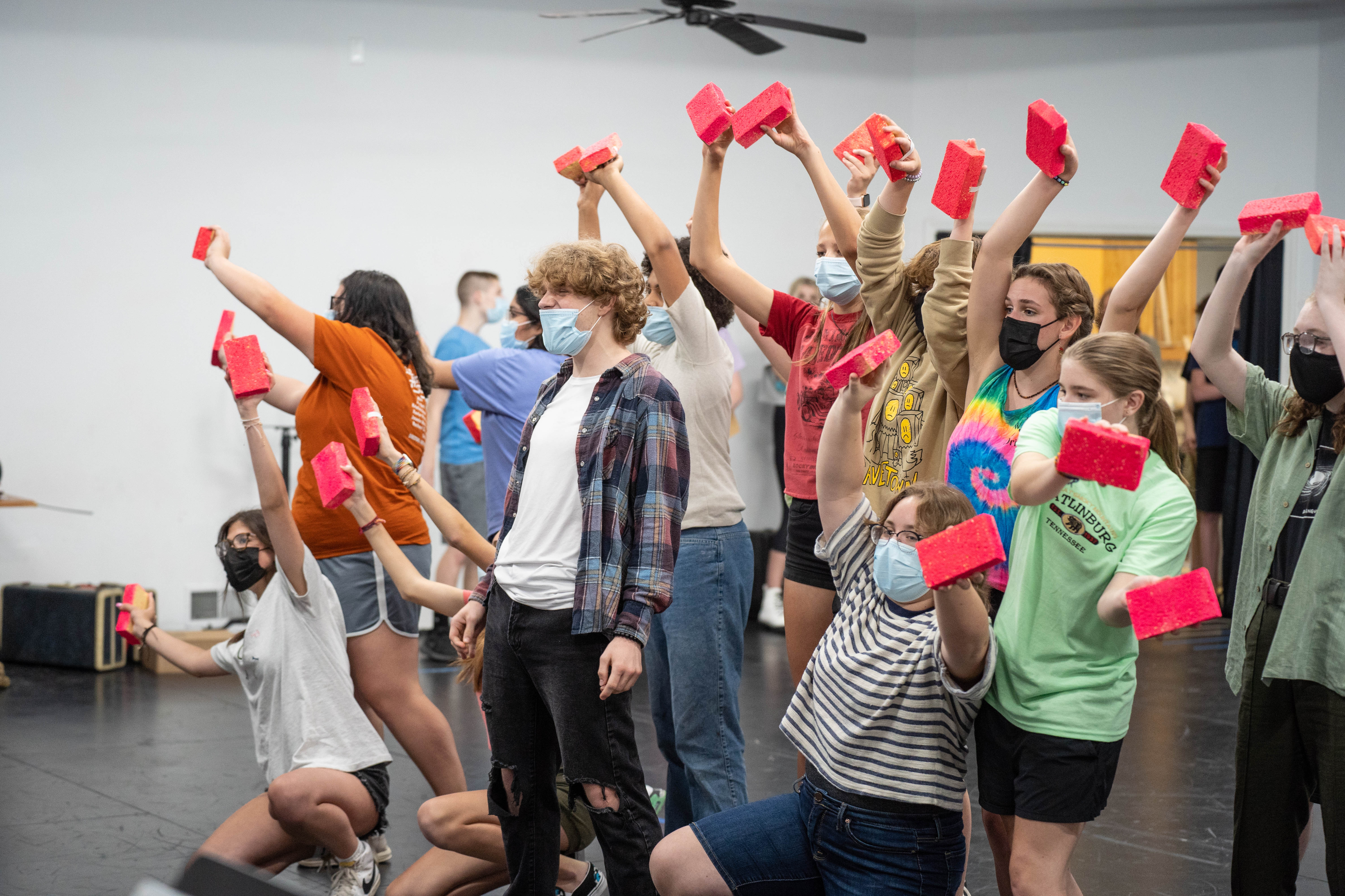 Vandalia Youth Theatre rehearses "The SpongeBob Musical," slated July 8-10 at Northmont High School.