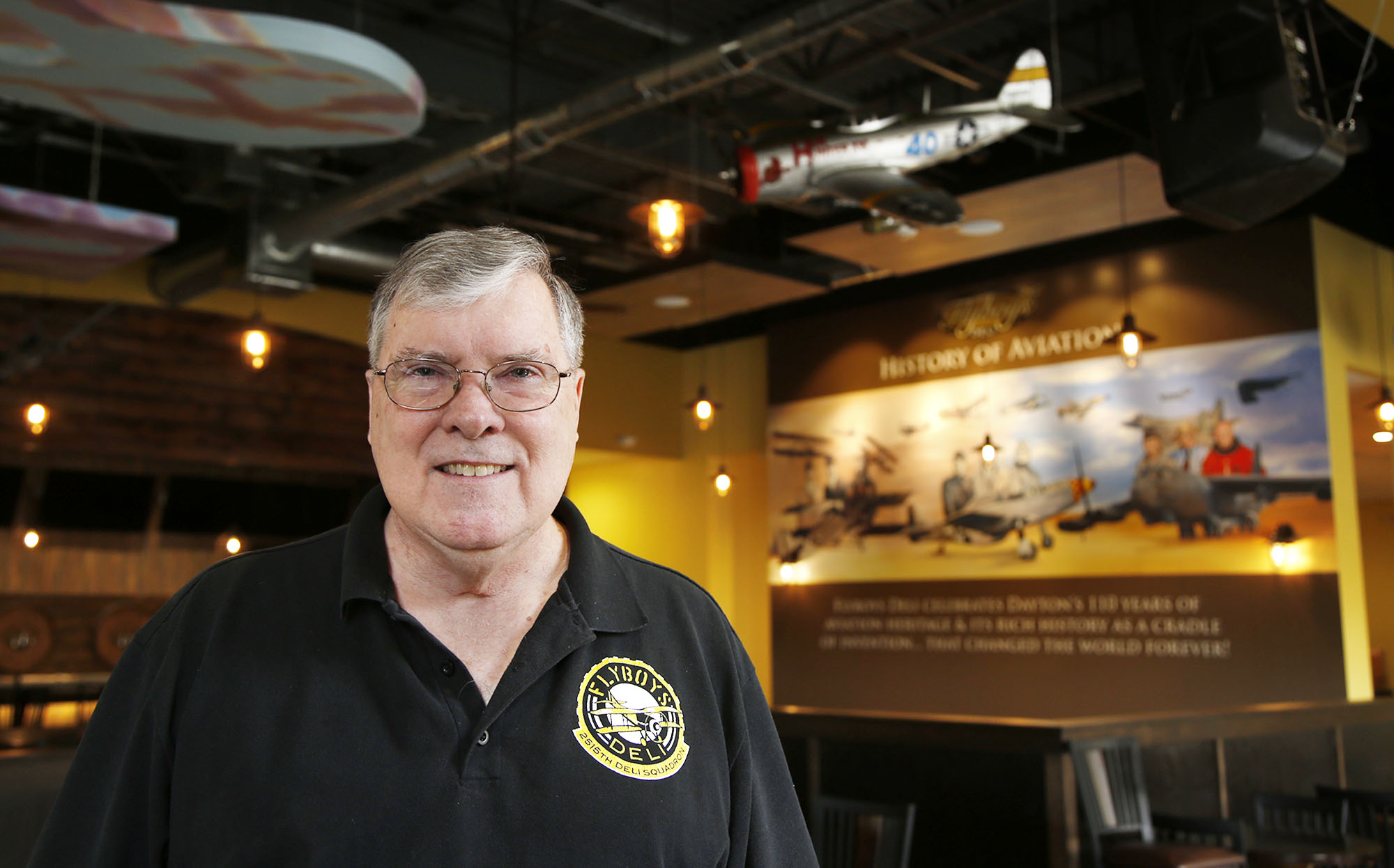 Flyboys Deli owner Steve Crandell inside his new Bevercreek restaurant. TY GREENLEES / STAFF