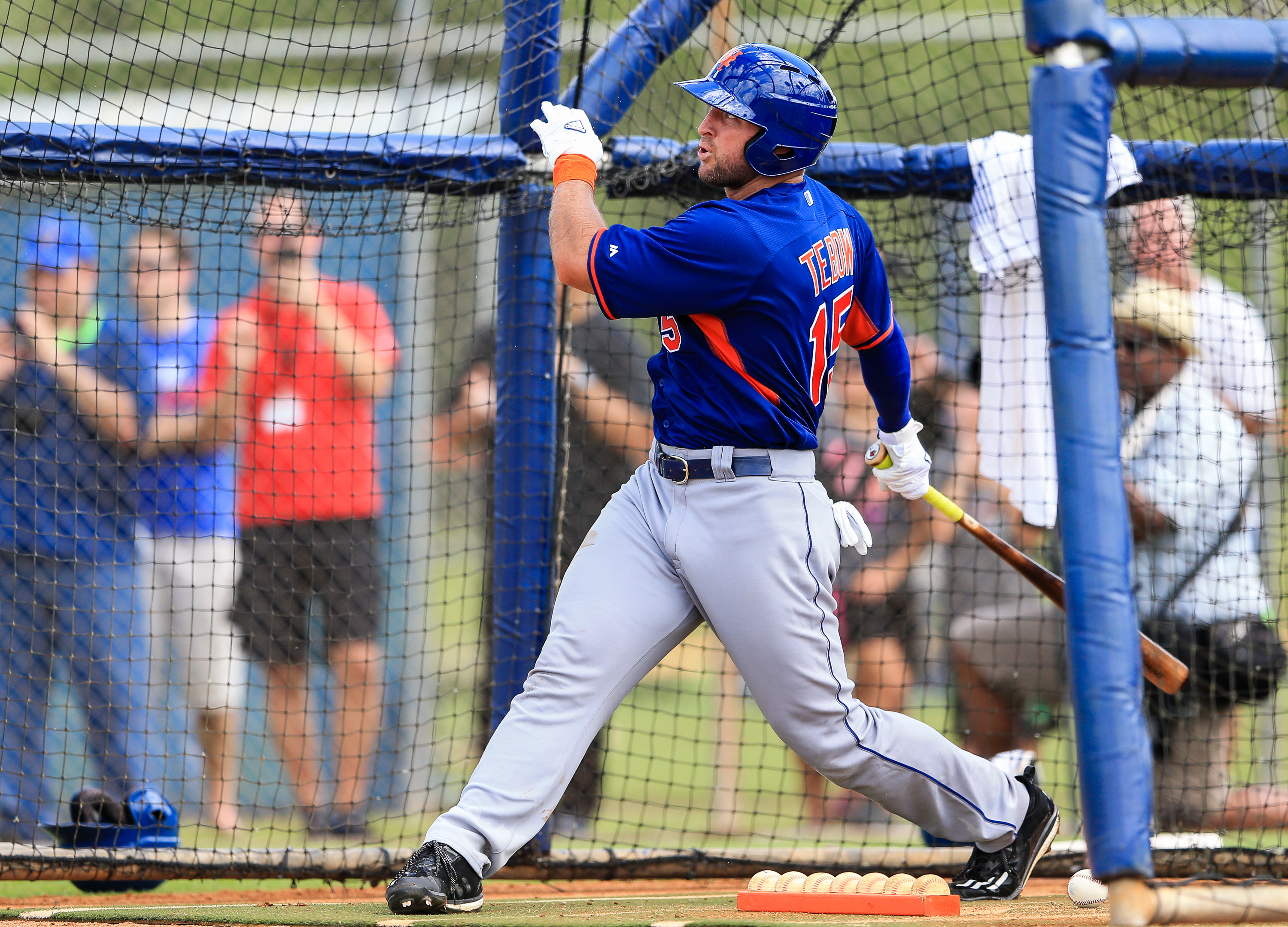 Tim Tebow hits home run in first at-bat for Mets video - Sports