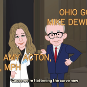 A screen grab from the parody video created by Dave Stofka, an animator in northeast Ohio.