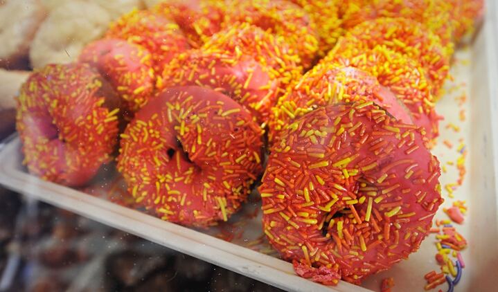 Jim’s Donuts in Vandalia on National Doughnut Day, June 5, 2020. Staff photo by Marshall Gorby