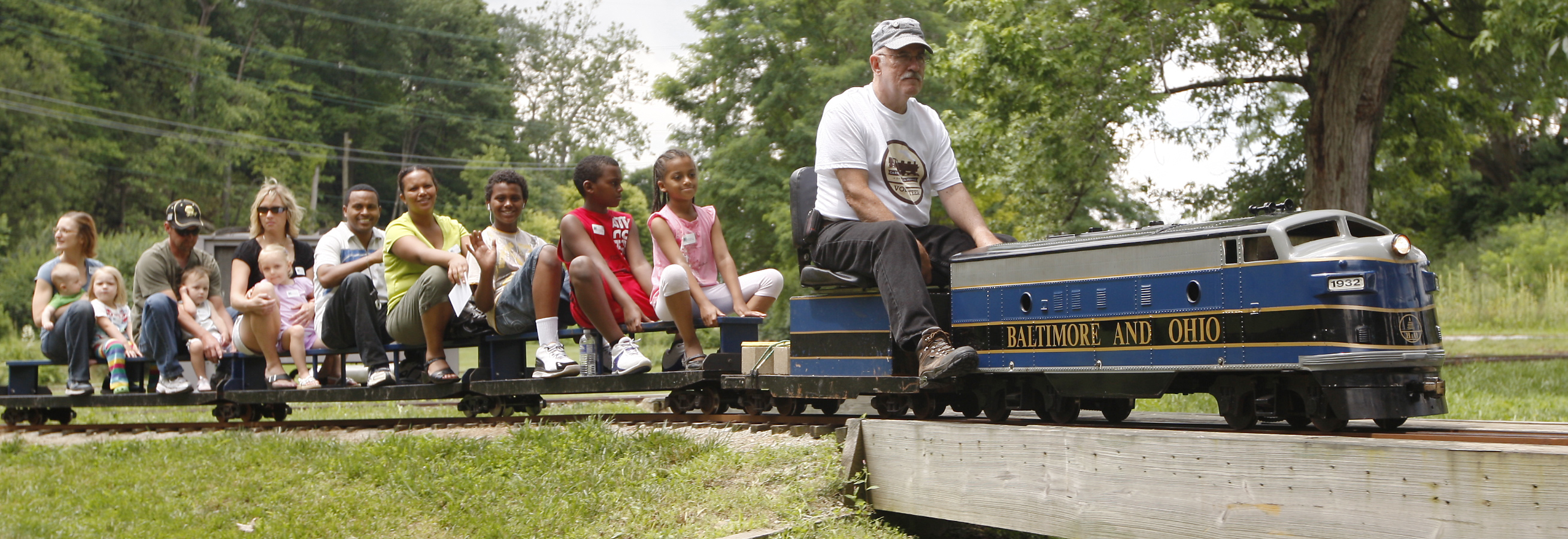 Visitors ride a Carillon Park Rail and Steam Society miniature train. DAYTON DAILY NEWS ARCHIVE