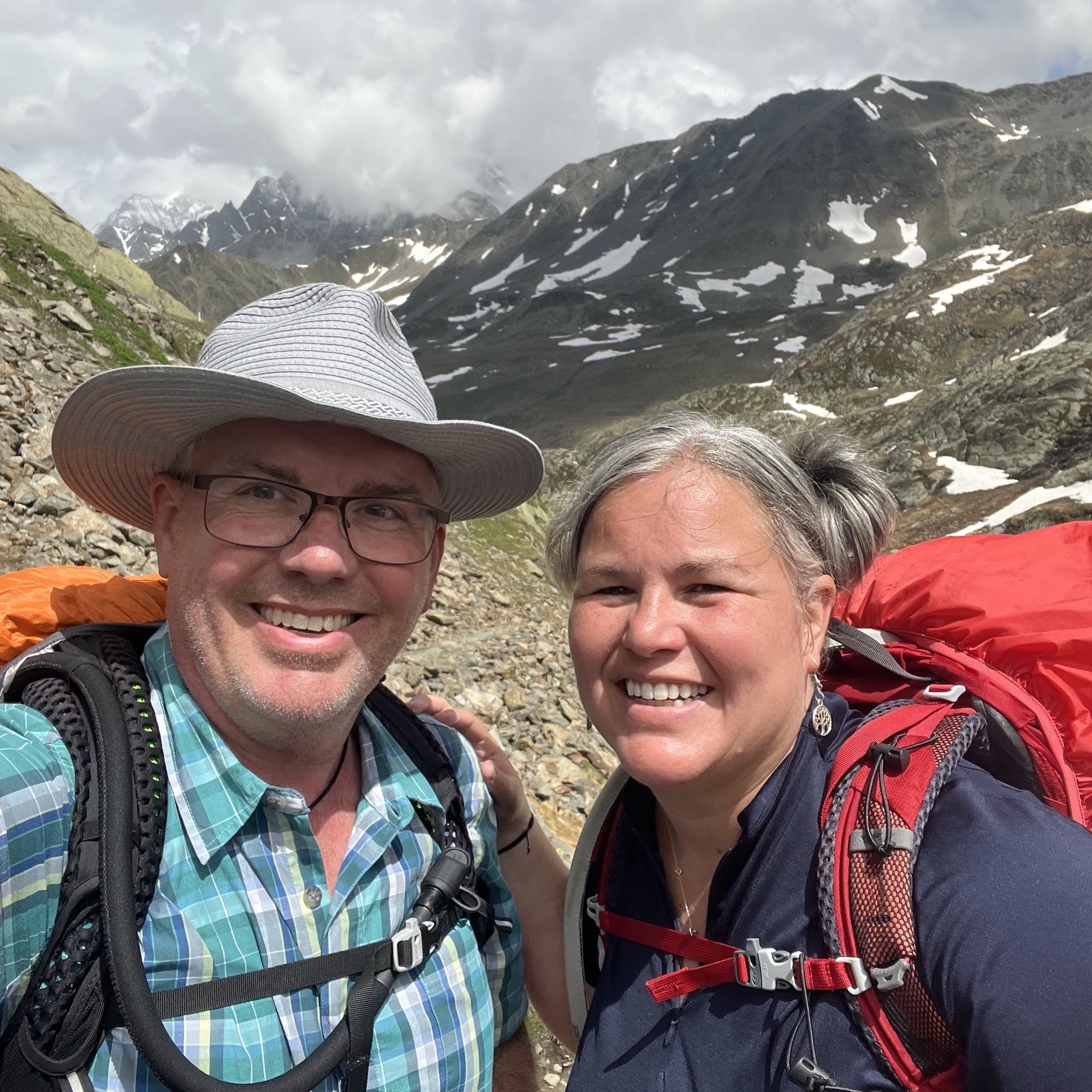 Brian and Michelle Coleman near Grand Saint Bernard Pass, Switzerland - Contributed