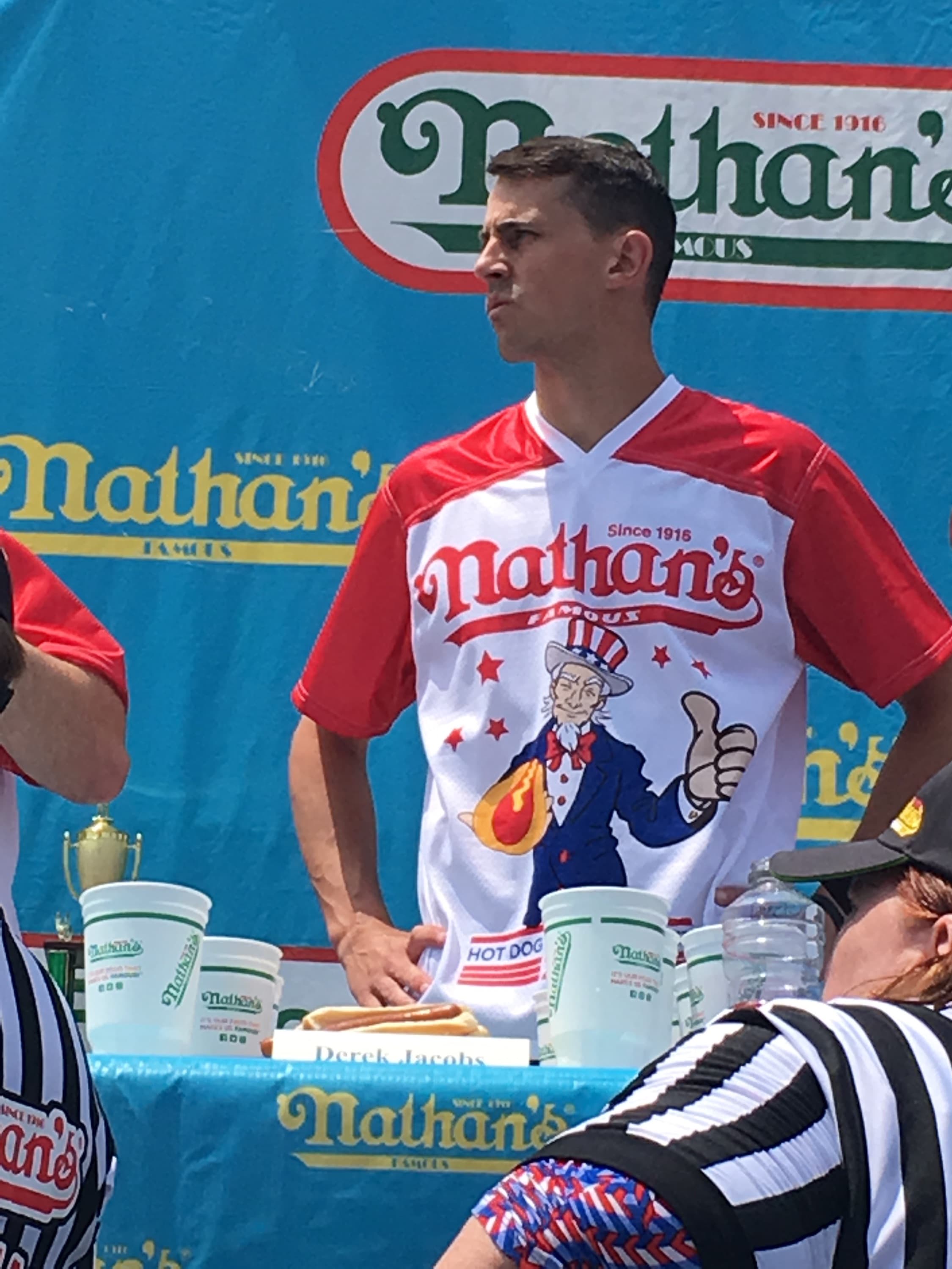 Derek Jacobs of Vandalia has competed in two back to back Nathan's hot dog contest in New York. Jacobs also compete in obstacle course races.